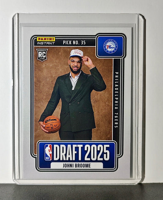 Johni Broome Rookie 2025-26 Panini NBA #29 Draft Night Card Philadelphia 76ers