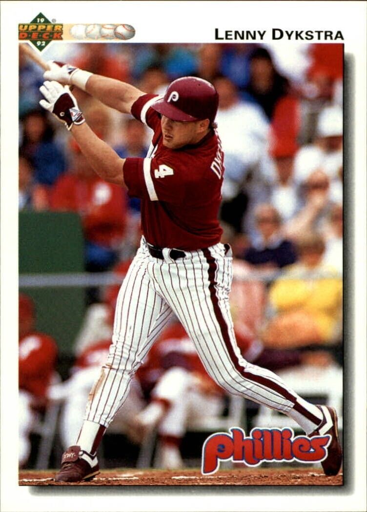 Len Dykstra 1992 Upper Deck MLB #246 Baseball Card Philadelphia Phillies