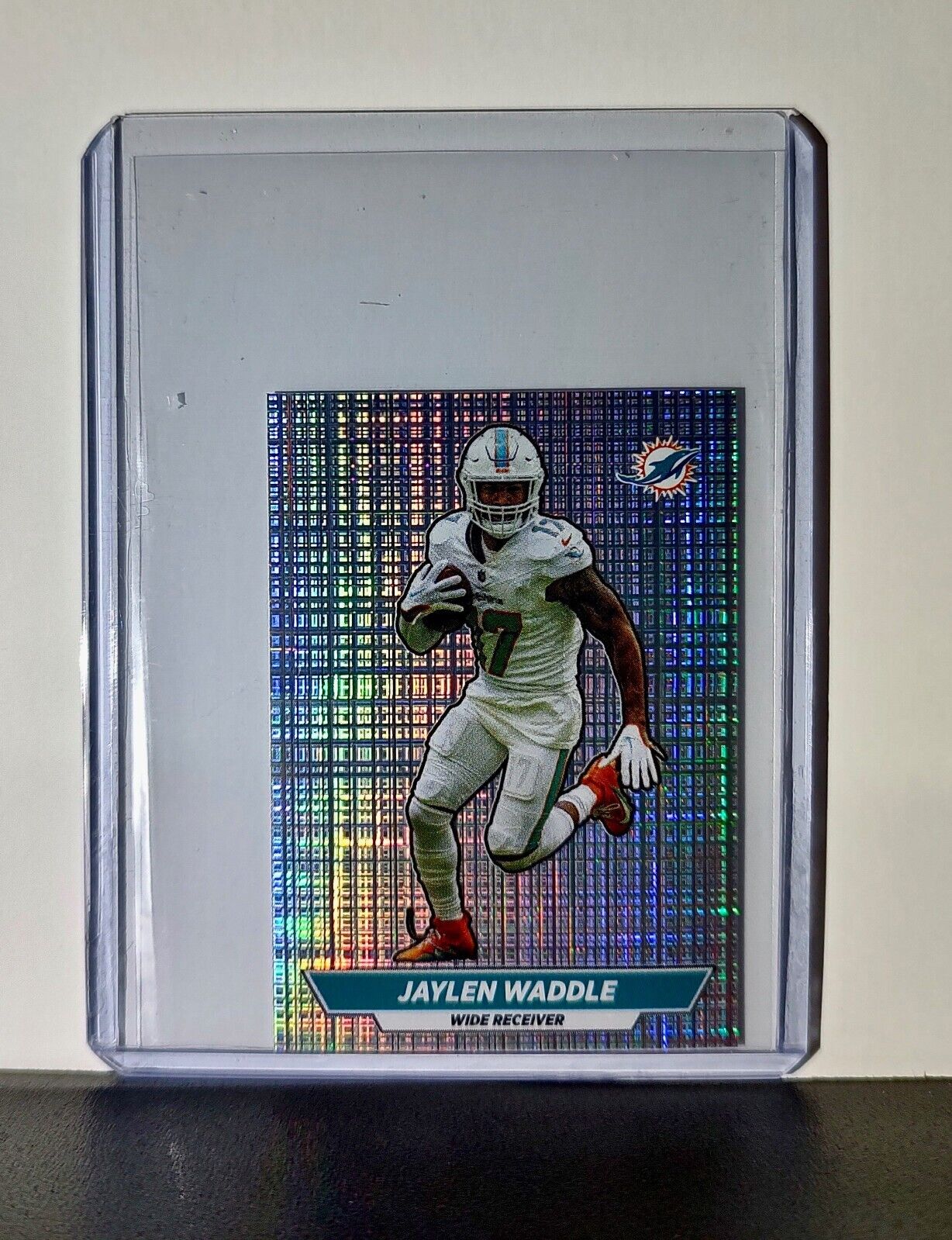 Jaylen Waddle 2024 Panini NFL Sticker #58 Foil Miami Dolphins