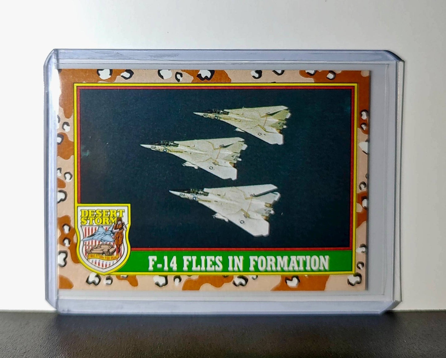 F-14 Flies in Formation 1991 Topps Desert Storm #22 Card