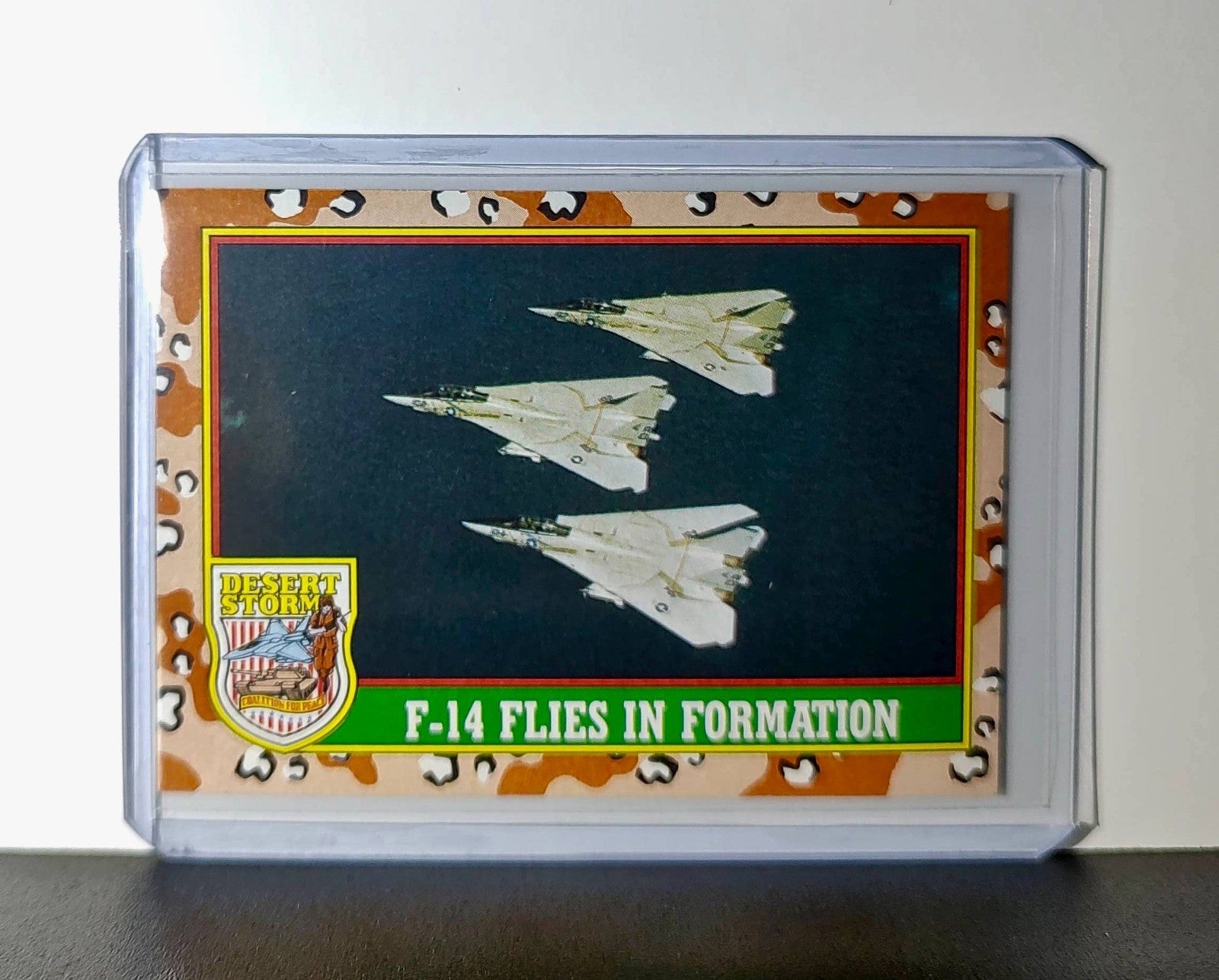F-14 Flies in Formation 1991 Topps Desert Storm #22 Card