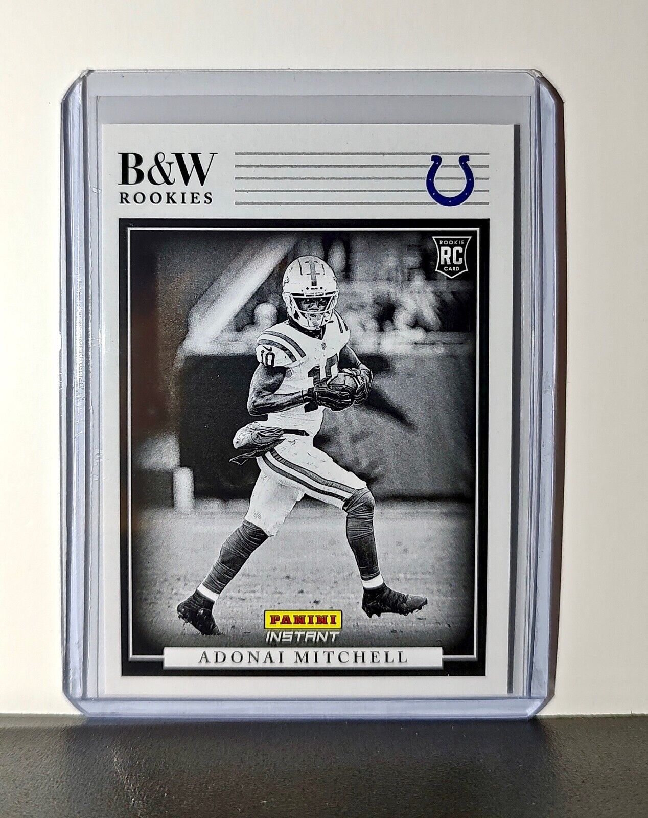 Adonai Mitchell 2024 Panini NFL #27 Black & White Rookies Card Colts 1 of 680