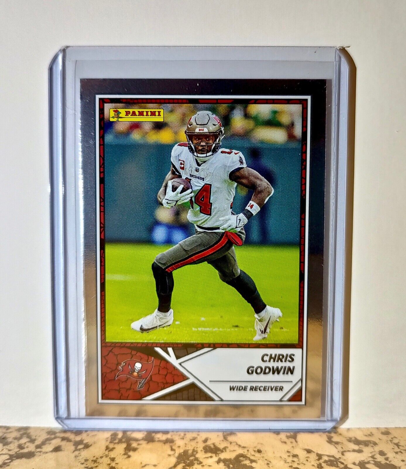 Chris Godwin 2024 Panini NFL #42 Silver Foil Sticker Card Tampa Bay Buccaneers