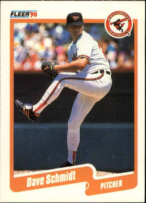 1990 Dave Schmidt Fleer Baseball Card #188