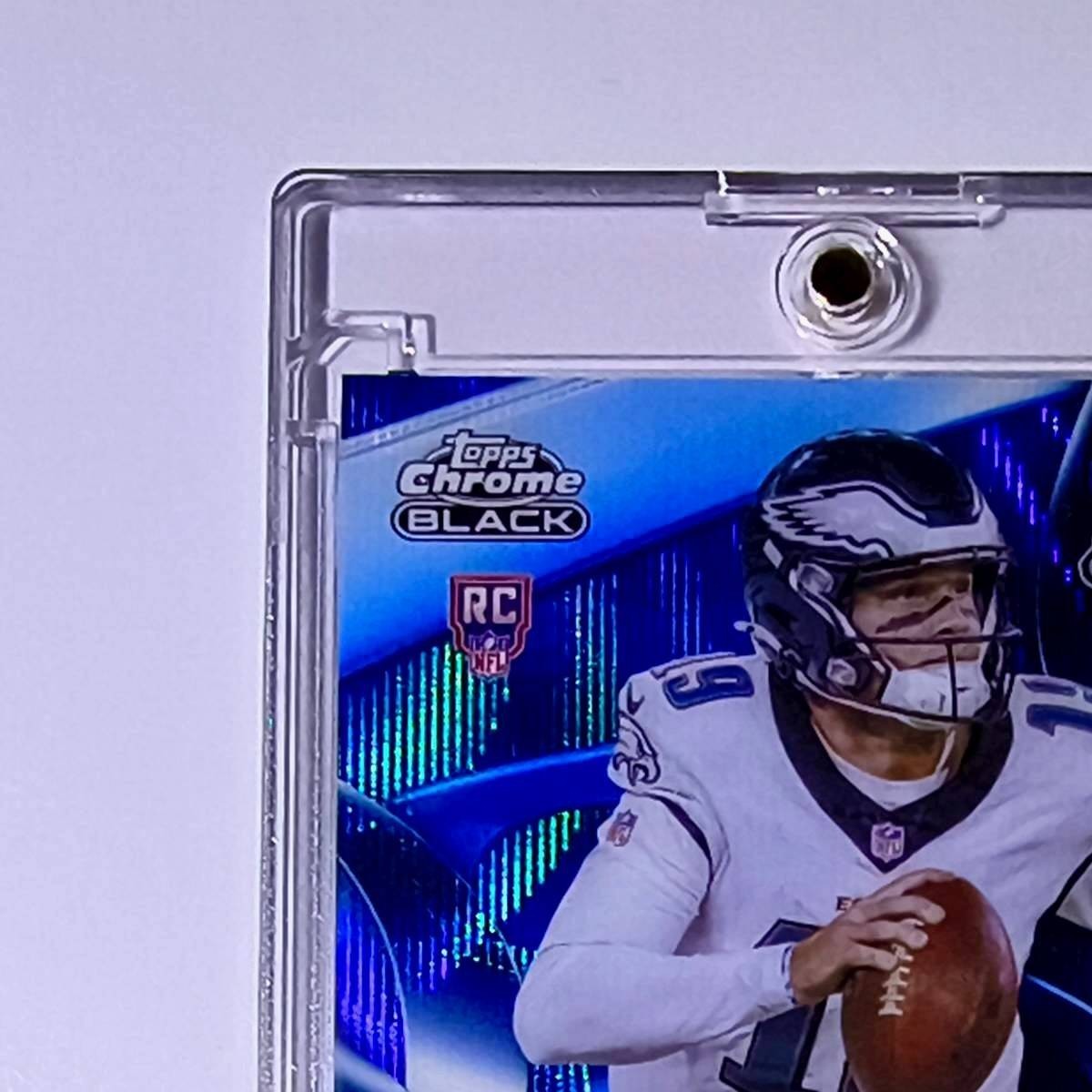 Kyle Mccord Rookie 2025 NFL Topps Chrome Black #139 Blue Refractor Card 114/150