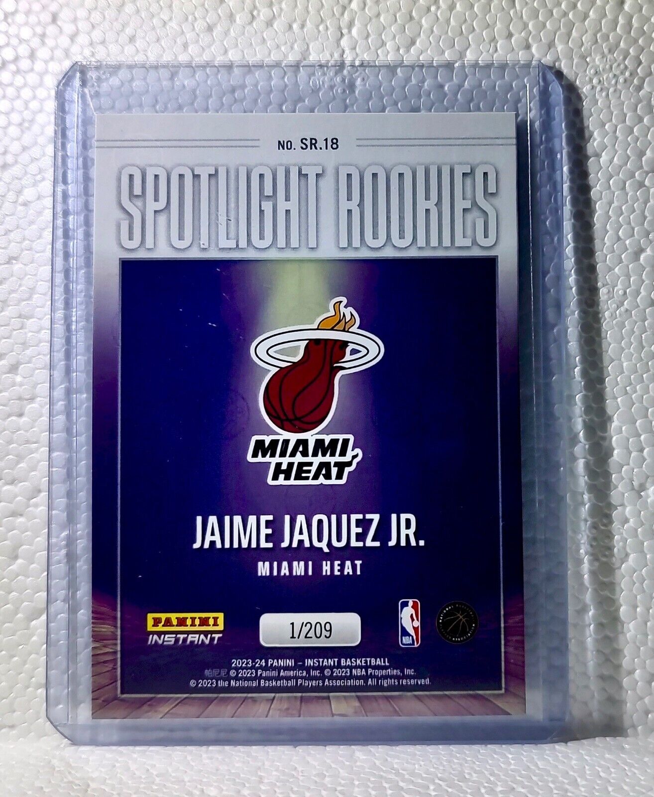 Jaime Jaquez Jr. 2023-24 Panini #18 NBA Spotlight Rookies Basketball Card 1/209