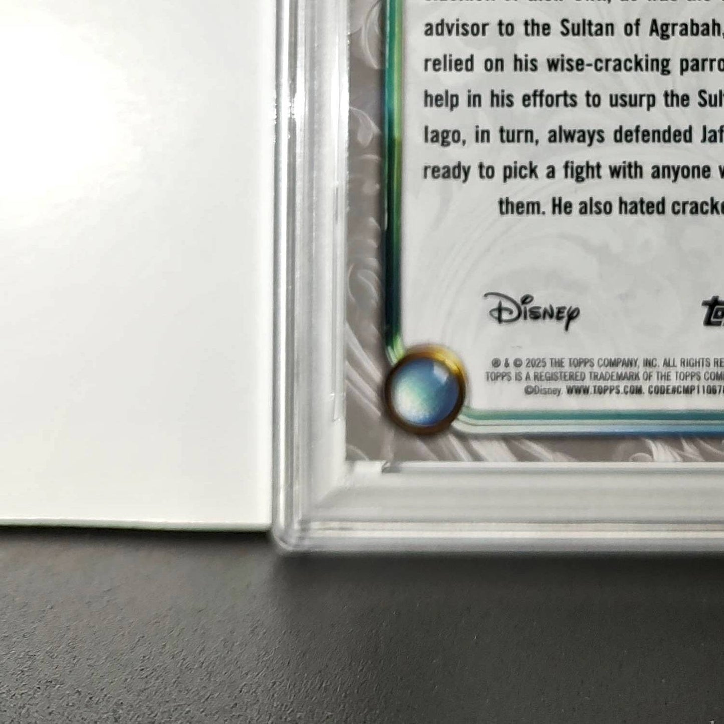 Iago 2025 Topps Disney Wonder #53 Winter Variant Card Aladdin PSA 8
