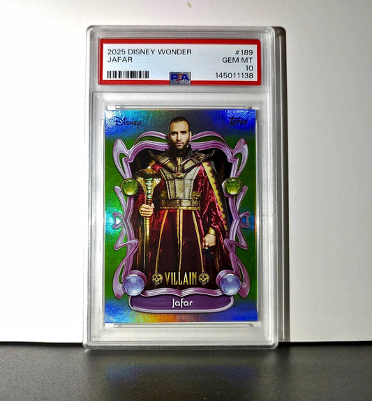 Jafar 2025 Topps Disney Wonder #189 Card Aladdin (2019) PSA 10