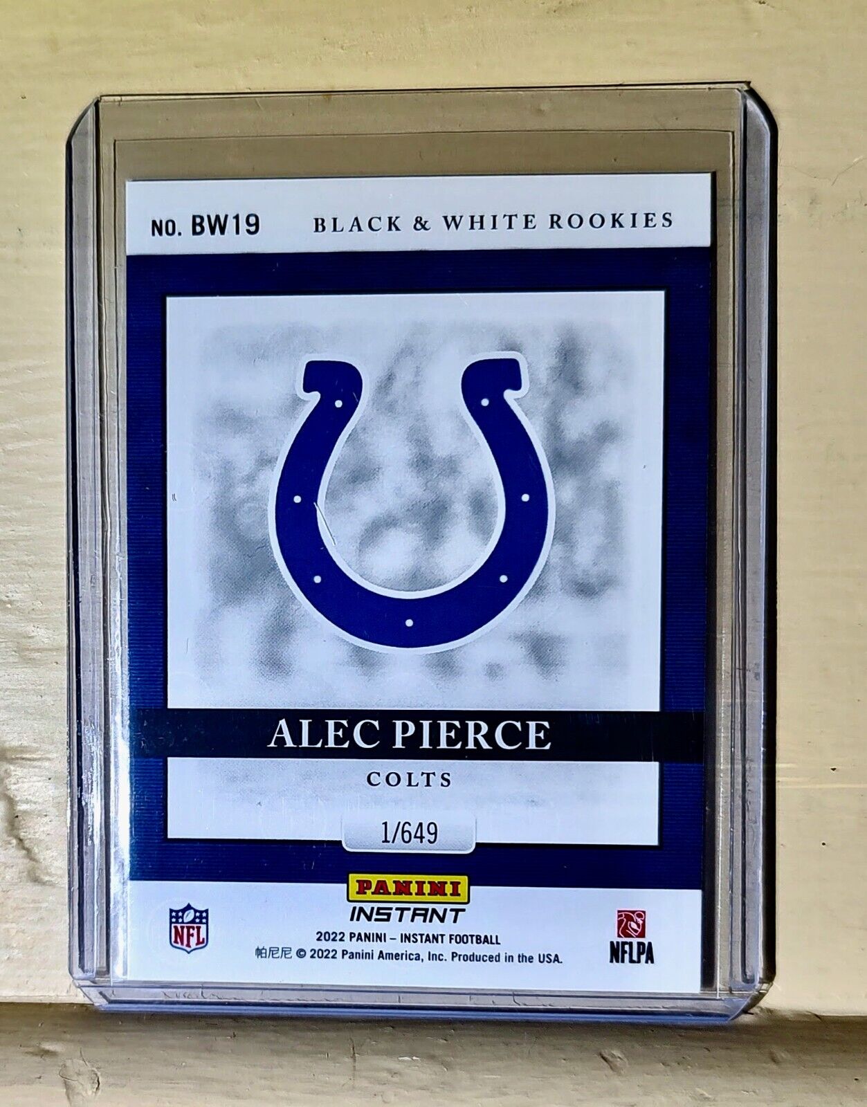 Alec Pierce 2022 Panini NFL Black & White Rookies #19 Football Card 1 of 649