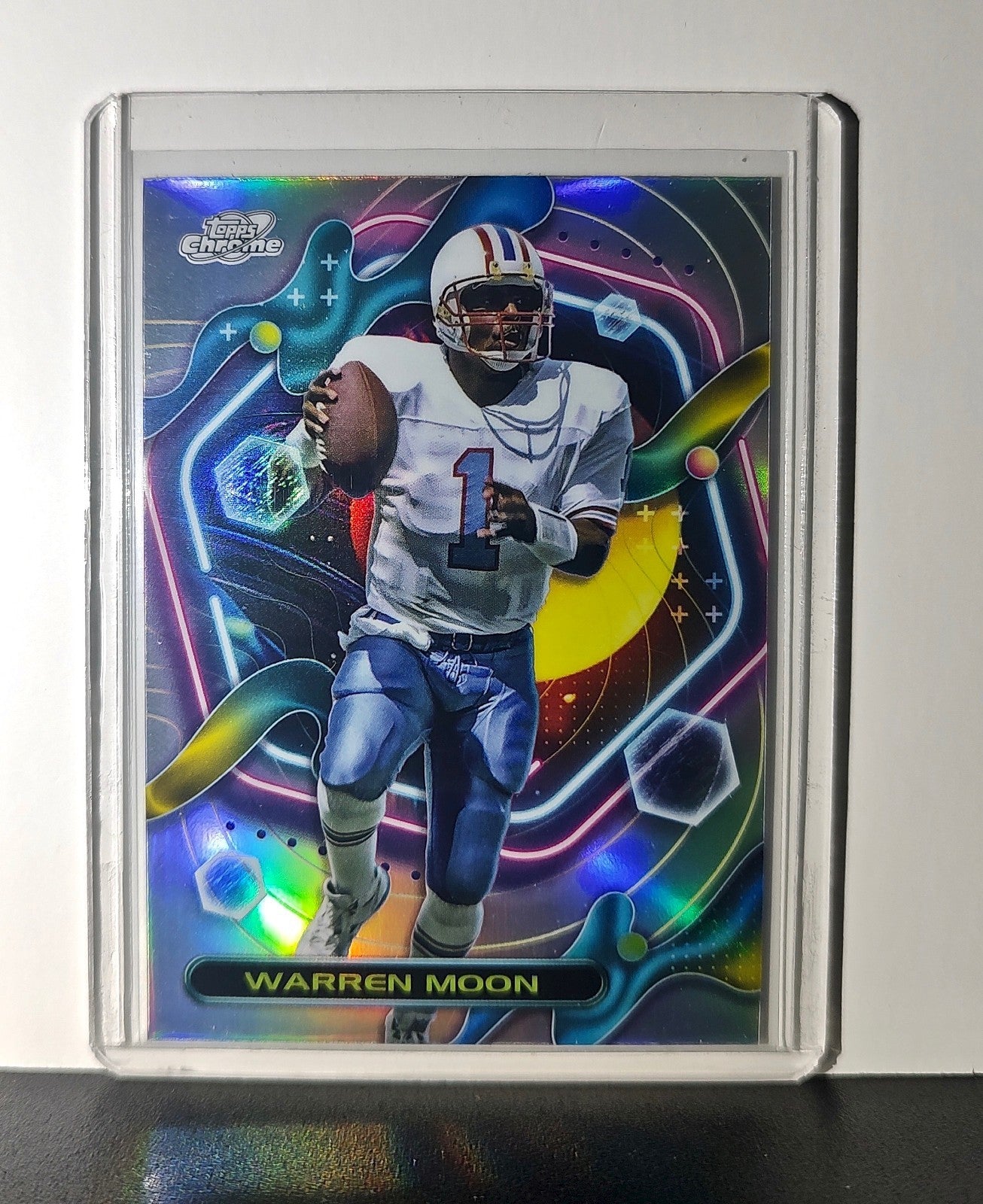 Warren Moon Refractor 2023 Topps Chrome Cosmic NFL #271 Card Houston Oilers