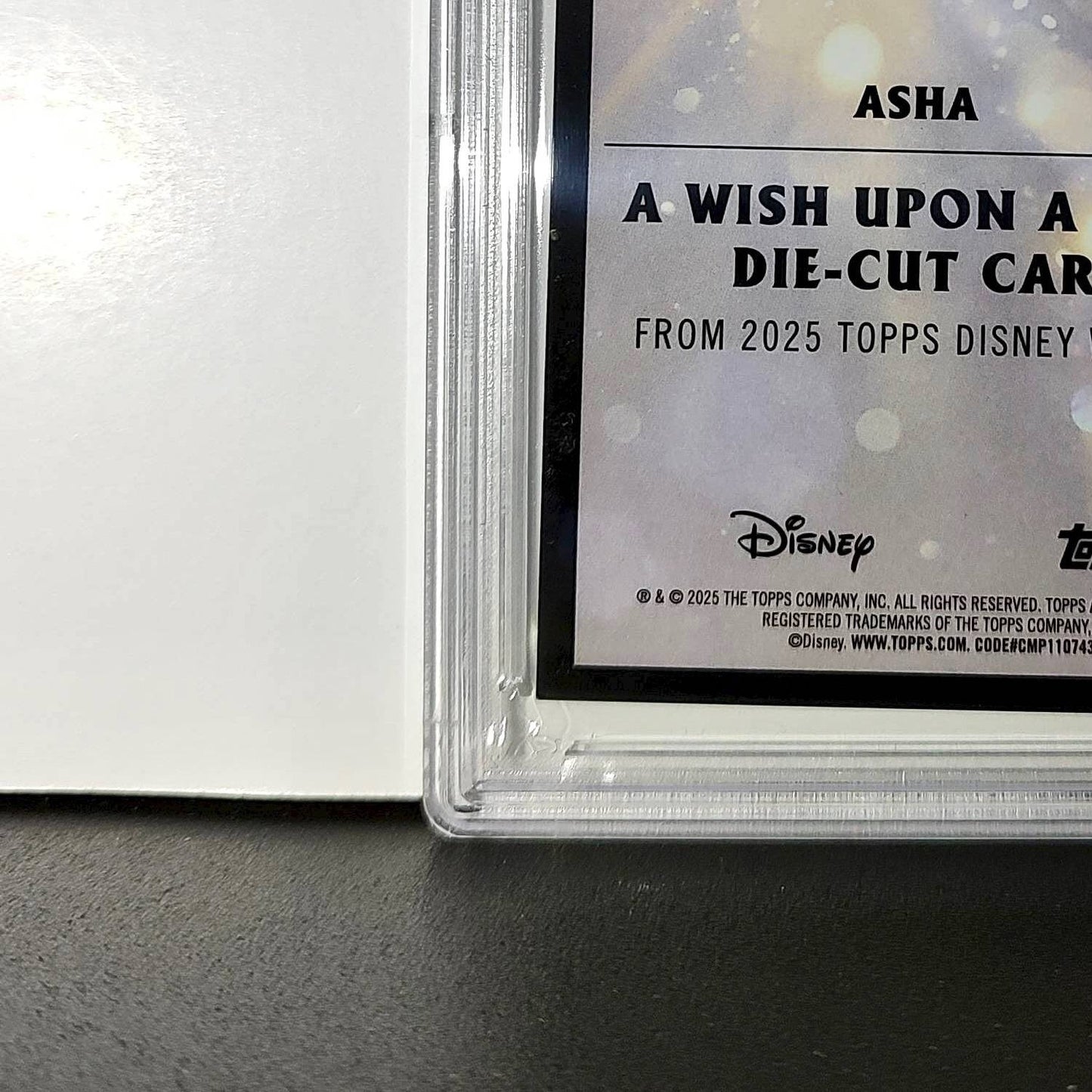 Asha 2025 Topps Chrome Disney #W-18 Wish Upon A Star Die Cut Card Wish PSA 9