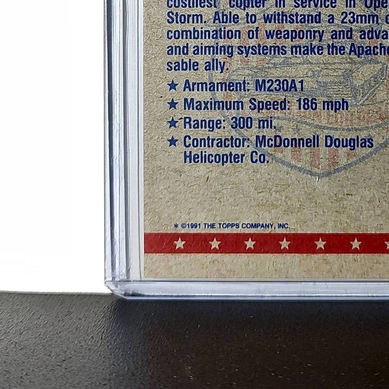 AH-64 Apache 1991 Topps Desert Storm #11 Card