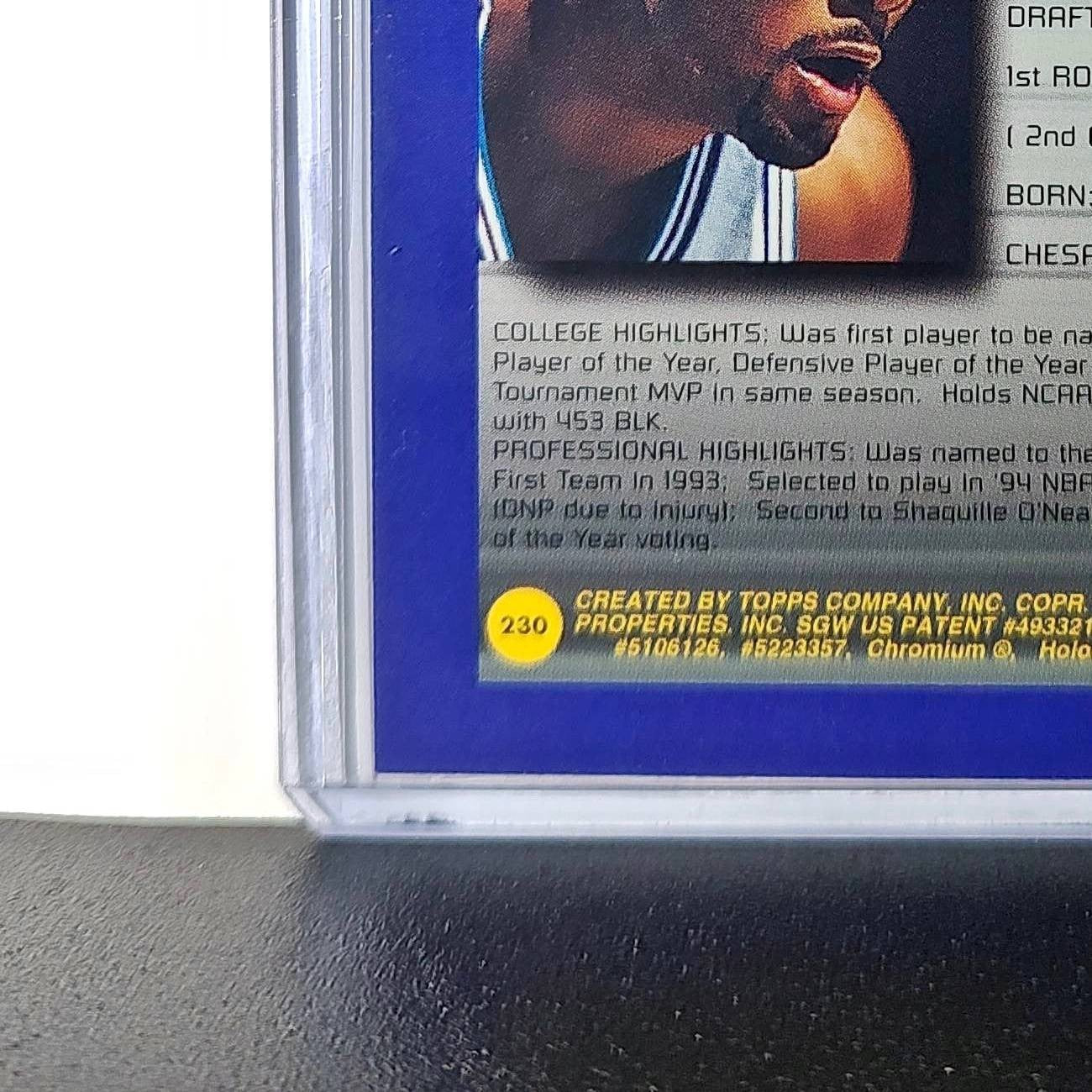 Alonzo Mourning 1994-95 Topps Finest #230 Collegiate Best