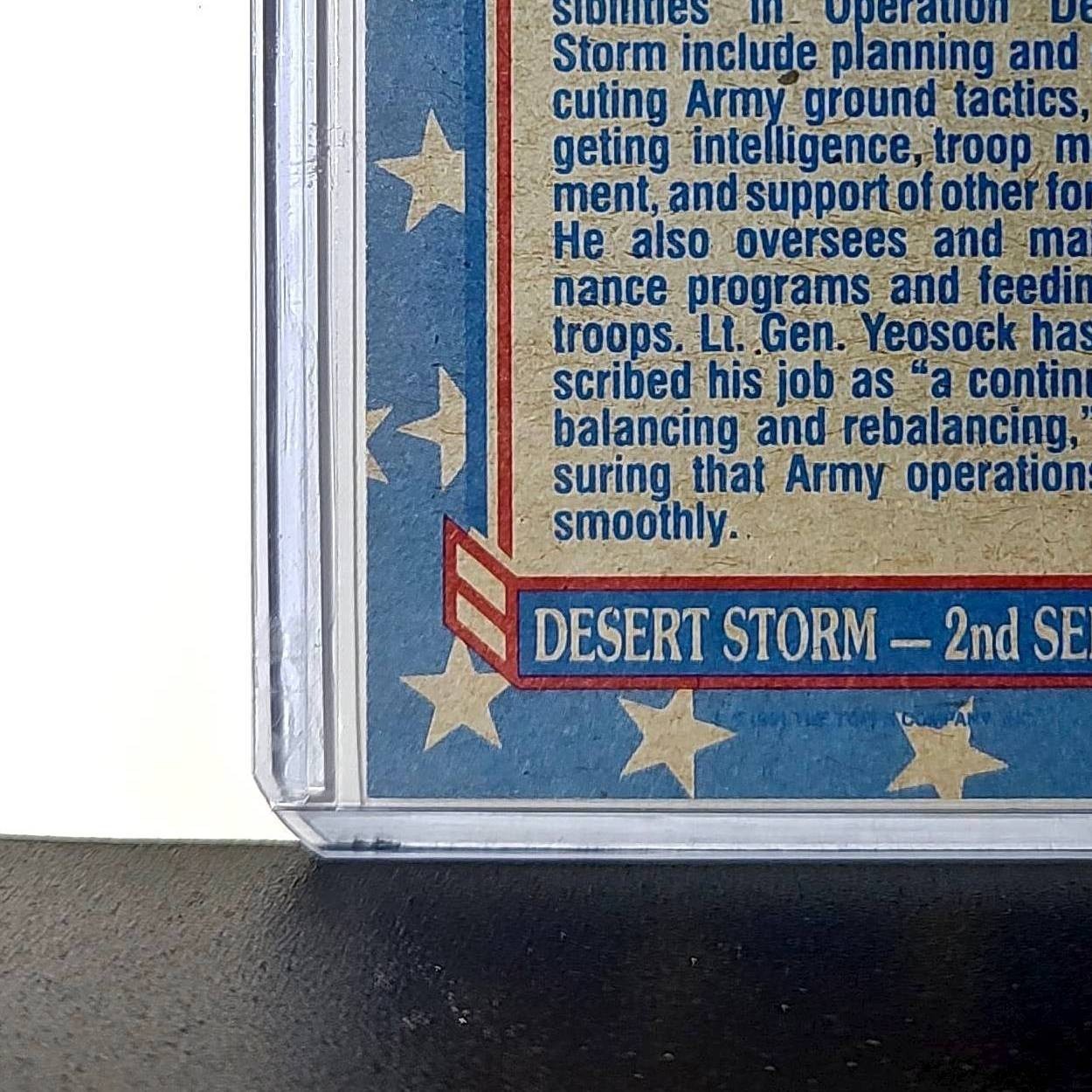 General John Yeosock 1991 Topps Desert Storm #161 Card