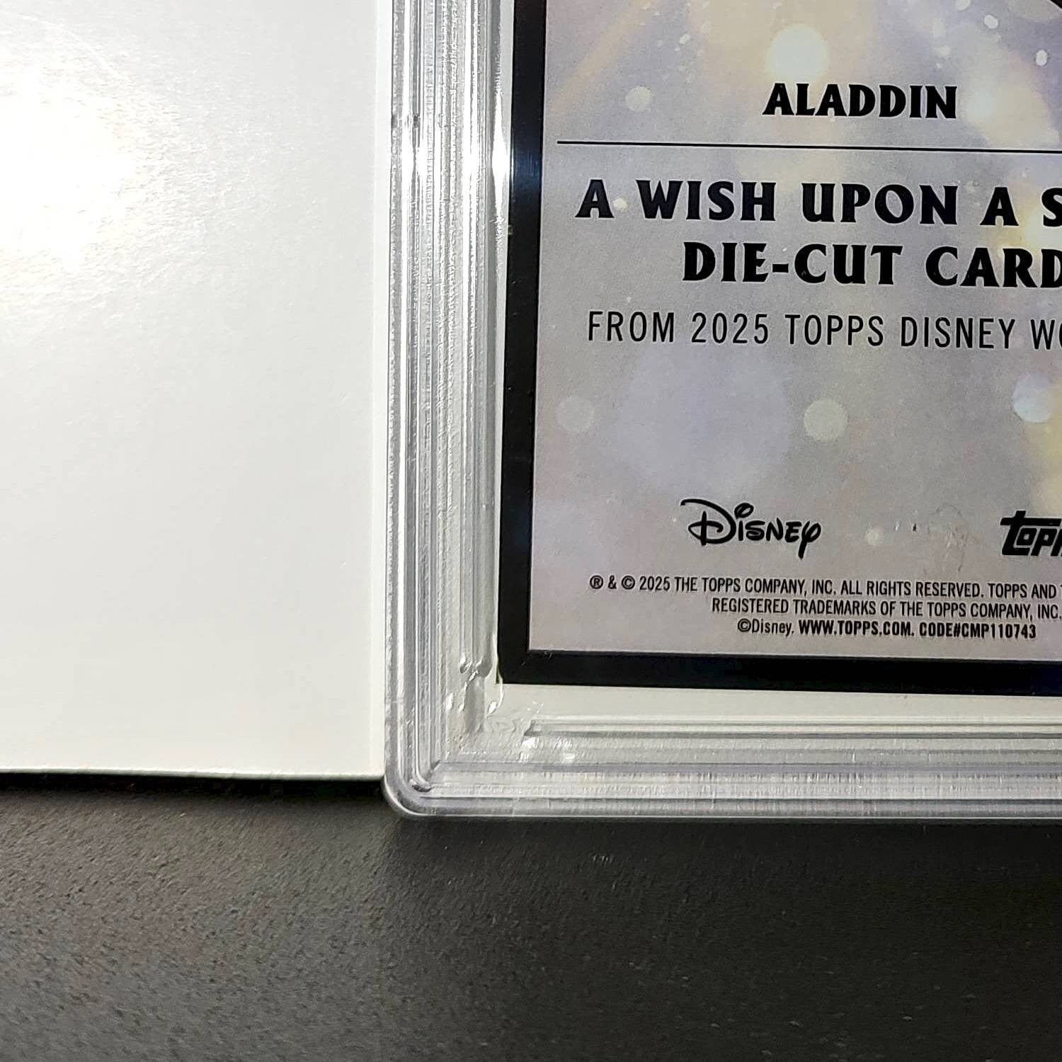 Aladdin 2025 Topps Chrome Disney #W-5 Wish Upon A Star Die Cut Aladdin PSA 9