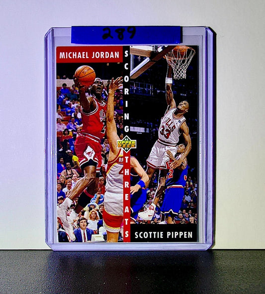 Michael Jordan Scottie Pippen 1992-93 Upper Deck Scoring Threats #62 Card Bulls