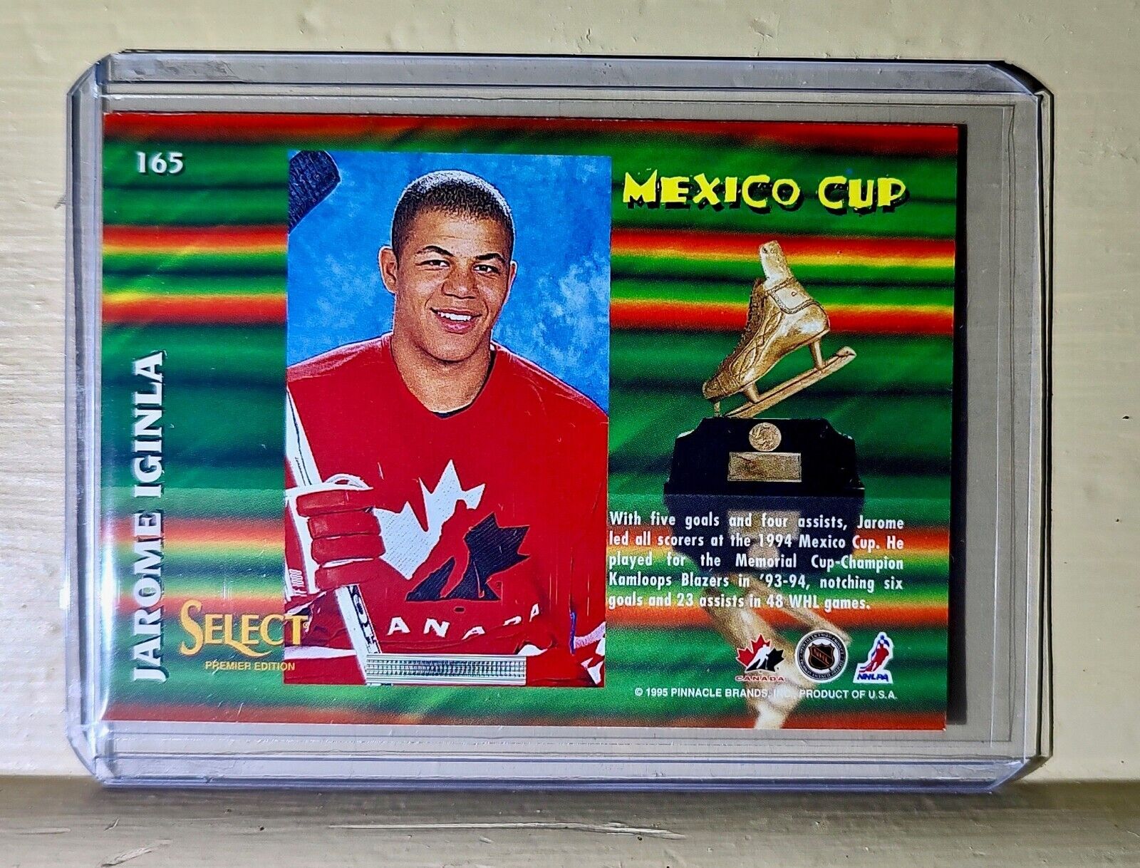 Jarome Iginla 1994-95 Select Premier Edition Mexico Cup NHL #165 Hockey Card