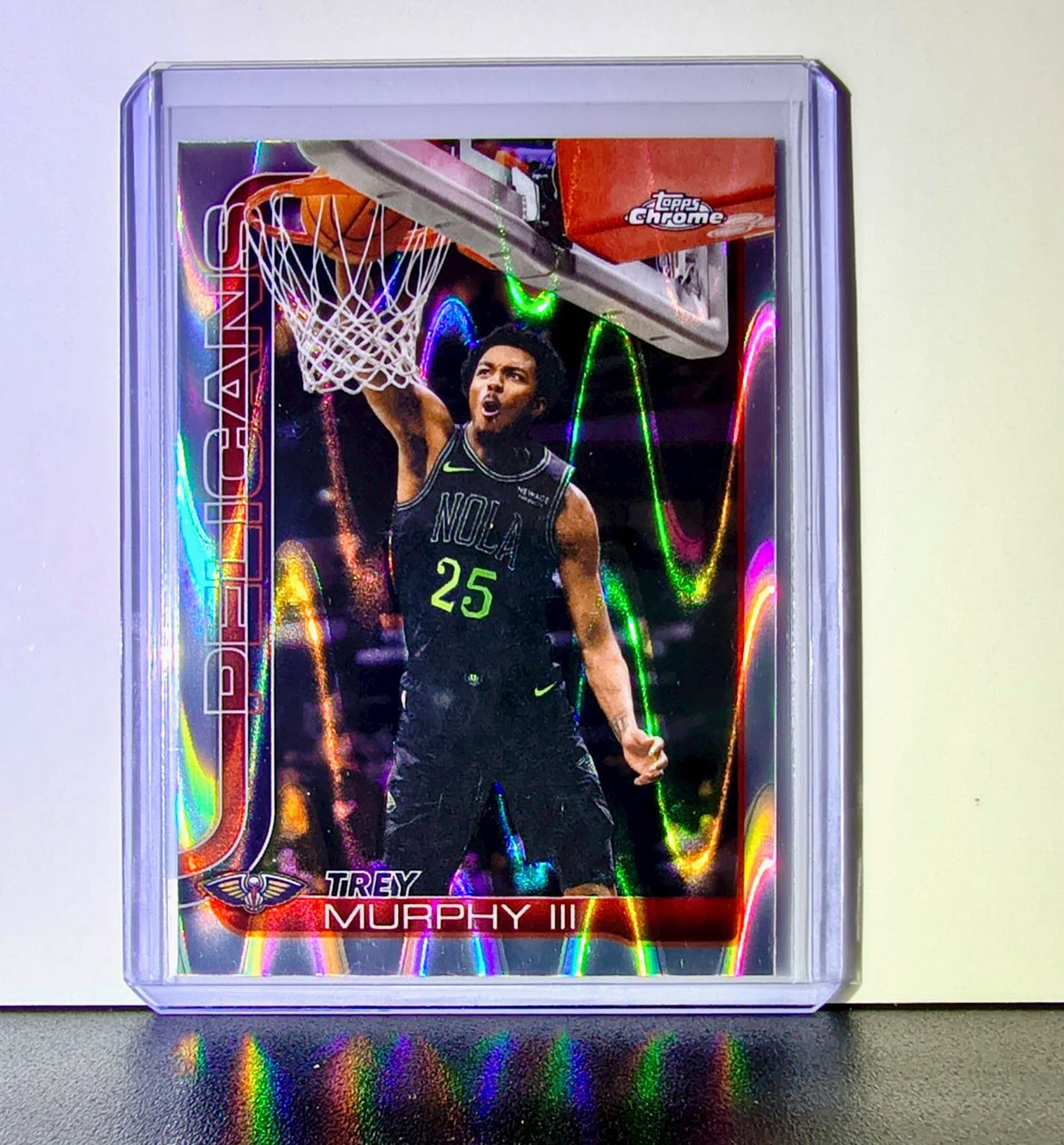 Trey Murphy III 2025-26 NBA Topps Chrome Update RayWave Refractor #56 Card