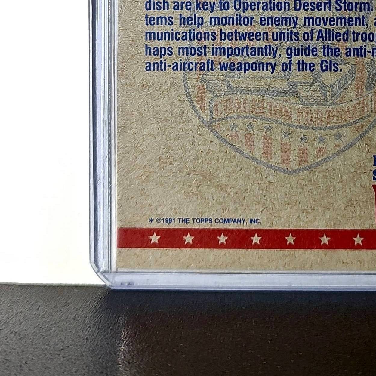 Satellite Dish 1991 Topps Desert Storm #72 Card
