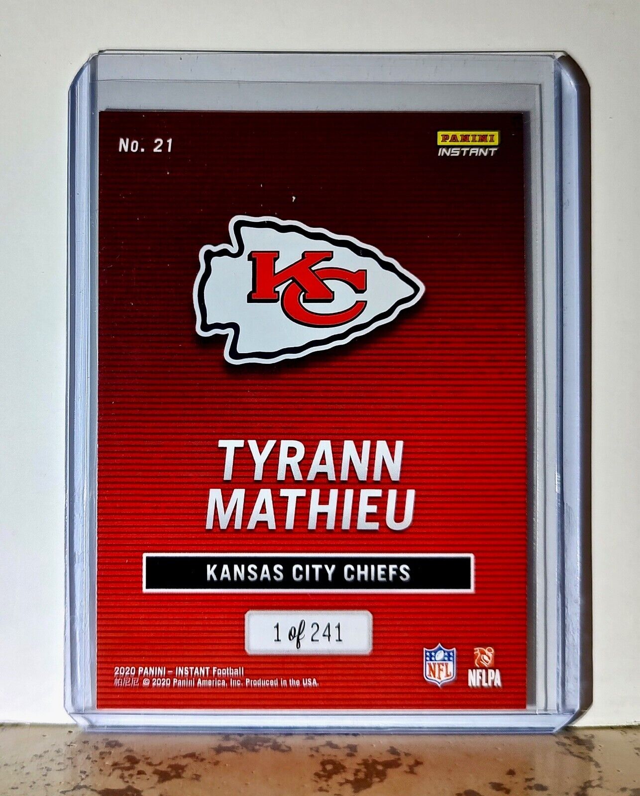 Tyrann Mathieu 2020 Panini All-Pro NFL #21 Card 1/241 Kansas City Chiefs