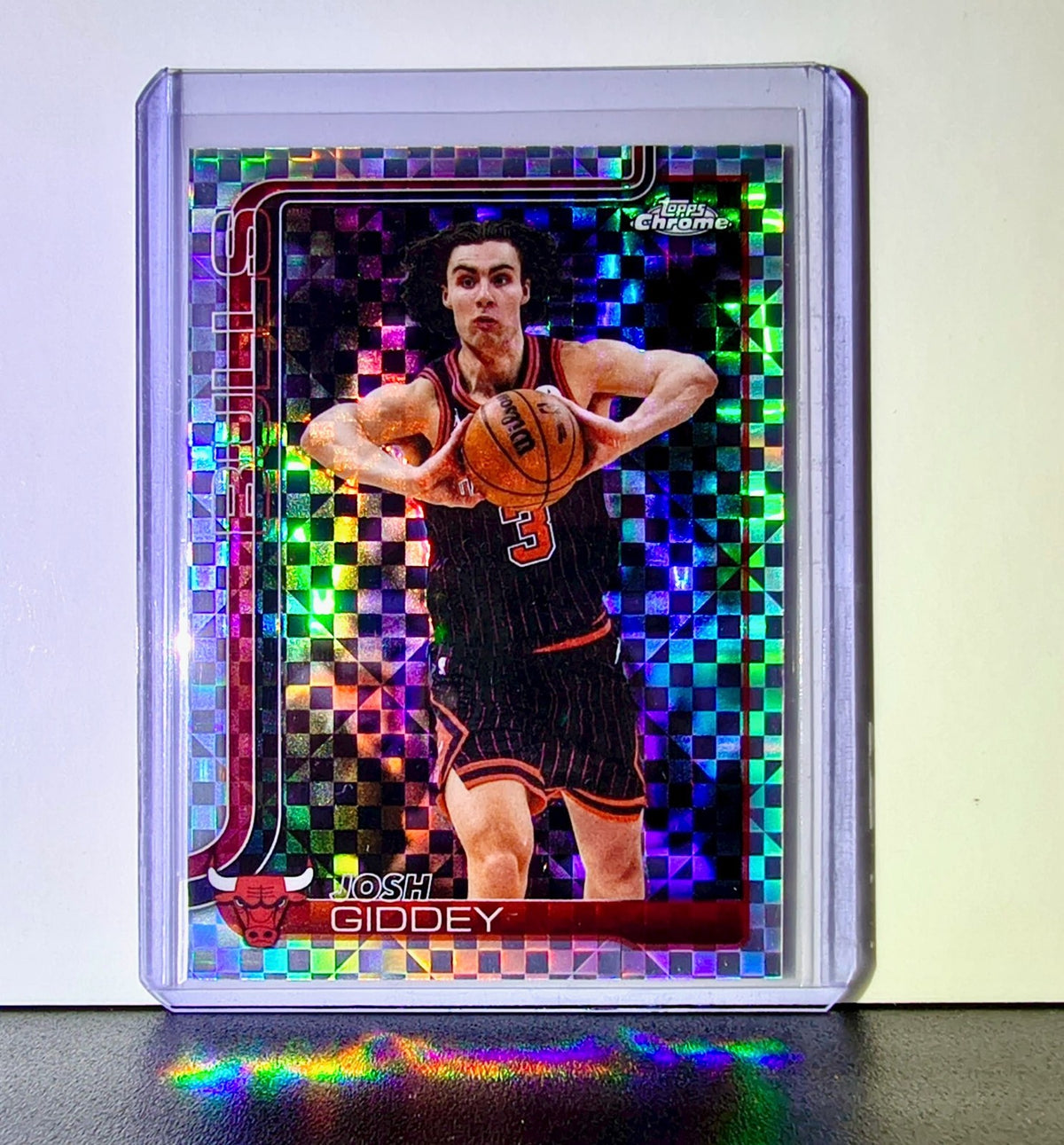 Josh Giddey 2025-26 NBA Topps Chrome Update X-Fractor #118 Card Chicago Bulls