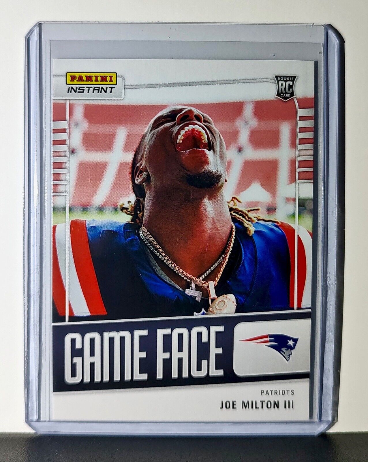 Joe Milton III 2024 Panini Game Face #14 NFL Rookie Card Patriots 1/331