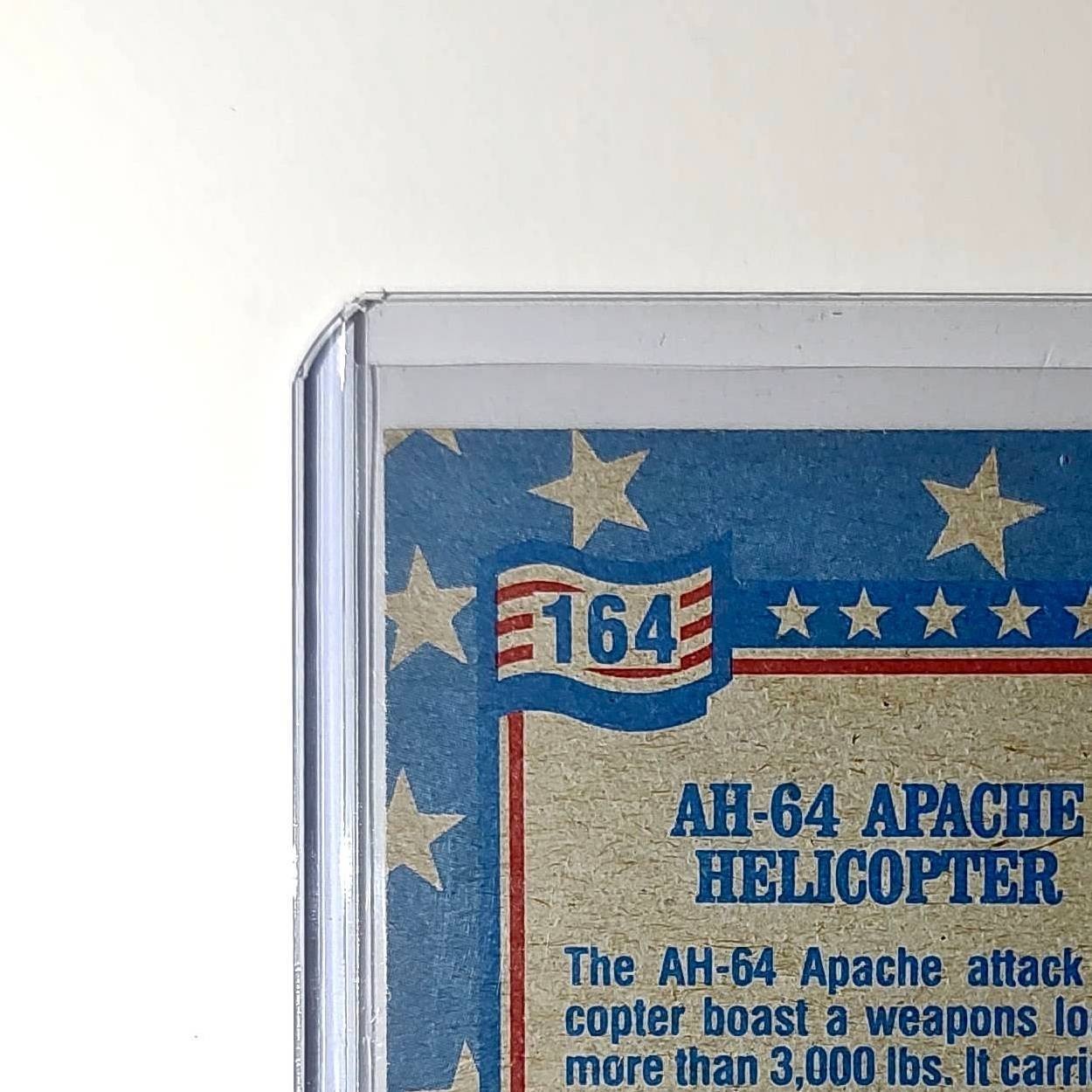 AH-64 Apache Helicopter 1991 Topps Desert Storm #164 Card