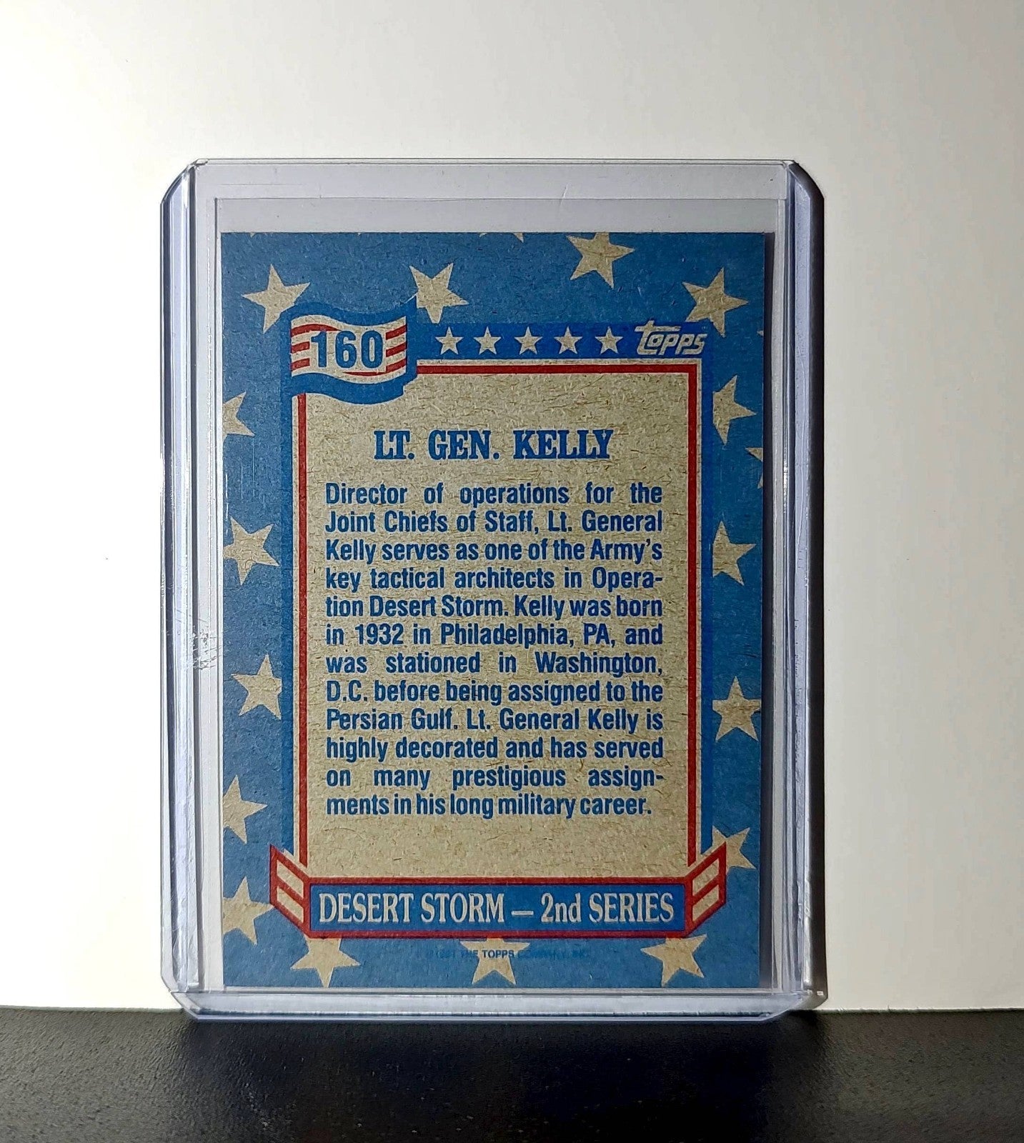 Lt. Gen. Thomas Kelly 1991 Topps Desert Storm #160 Card