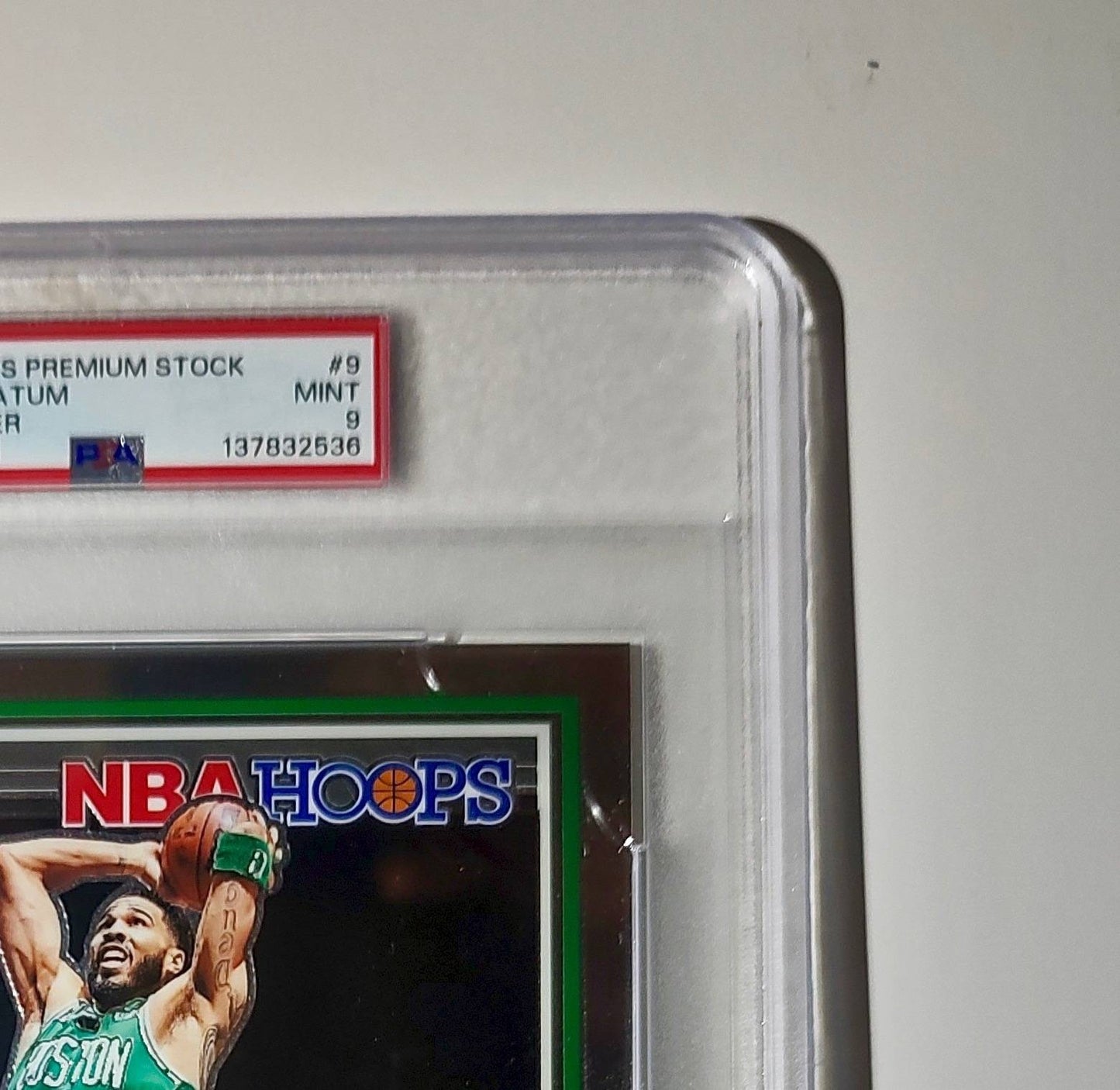 Jayson Tatum 2023 Panini Premium Stock NBA Hoops #9 Jumbo PSA 9 Mint
