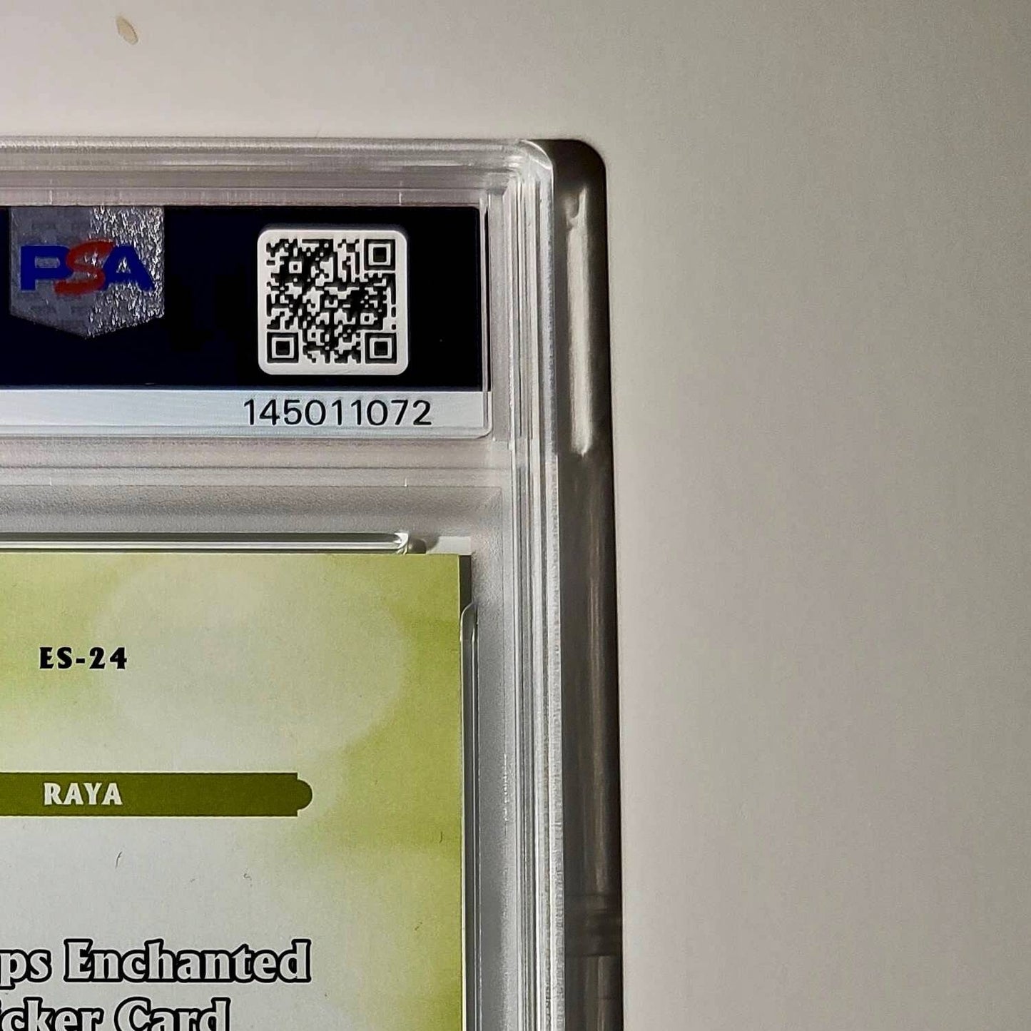 Raya 2025 Topps Disney #ES-24 Enchanted Sticker Card PSA 9