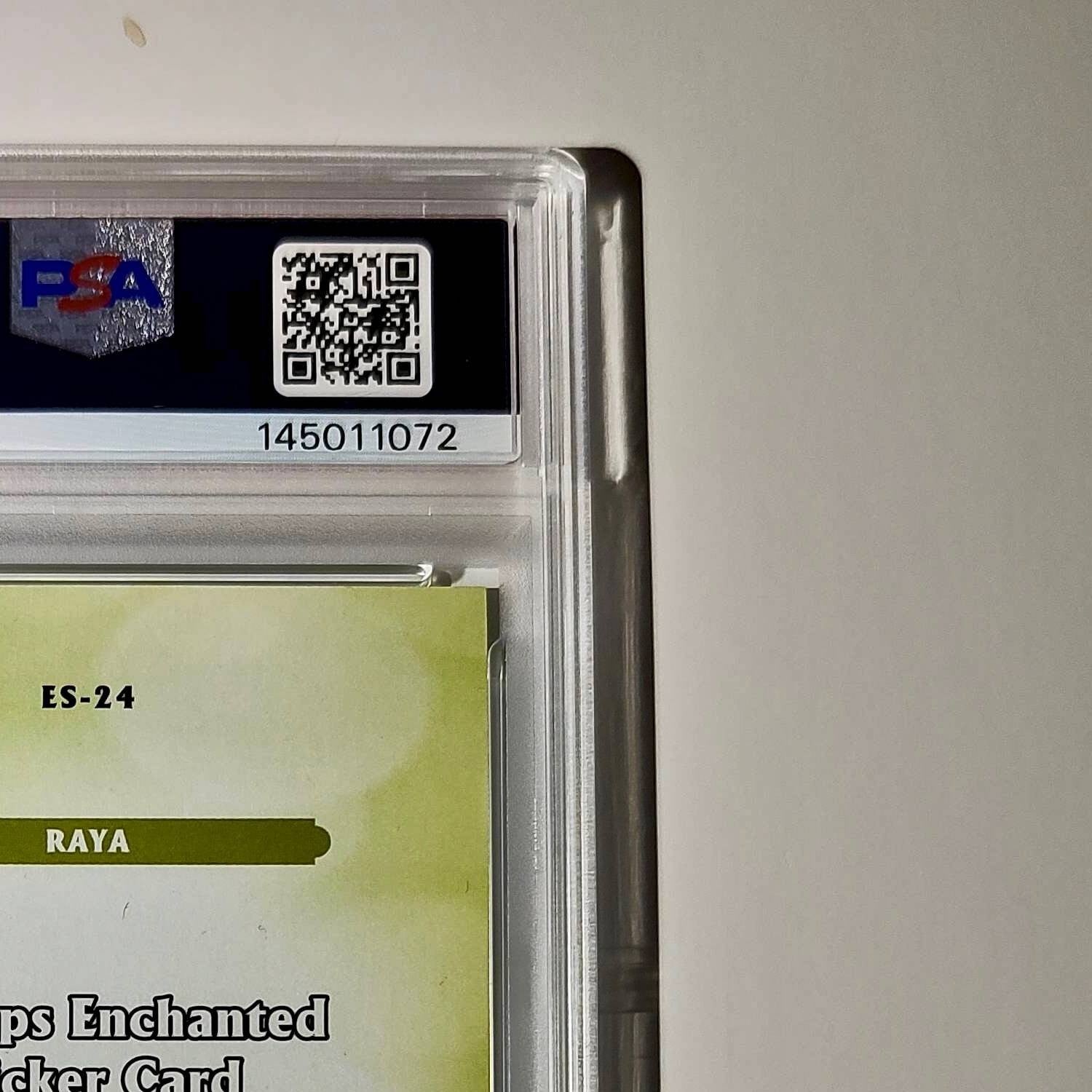 Raya 2025 Topps Disney #ES-24 Enchanted Sticker Card PSA 9