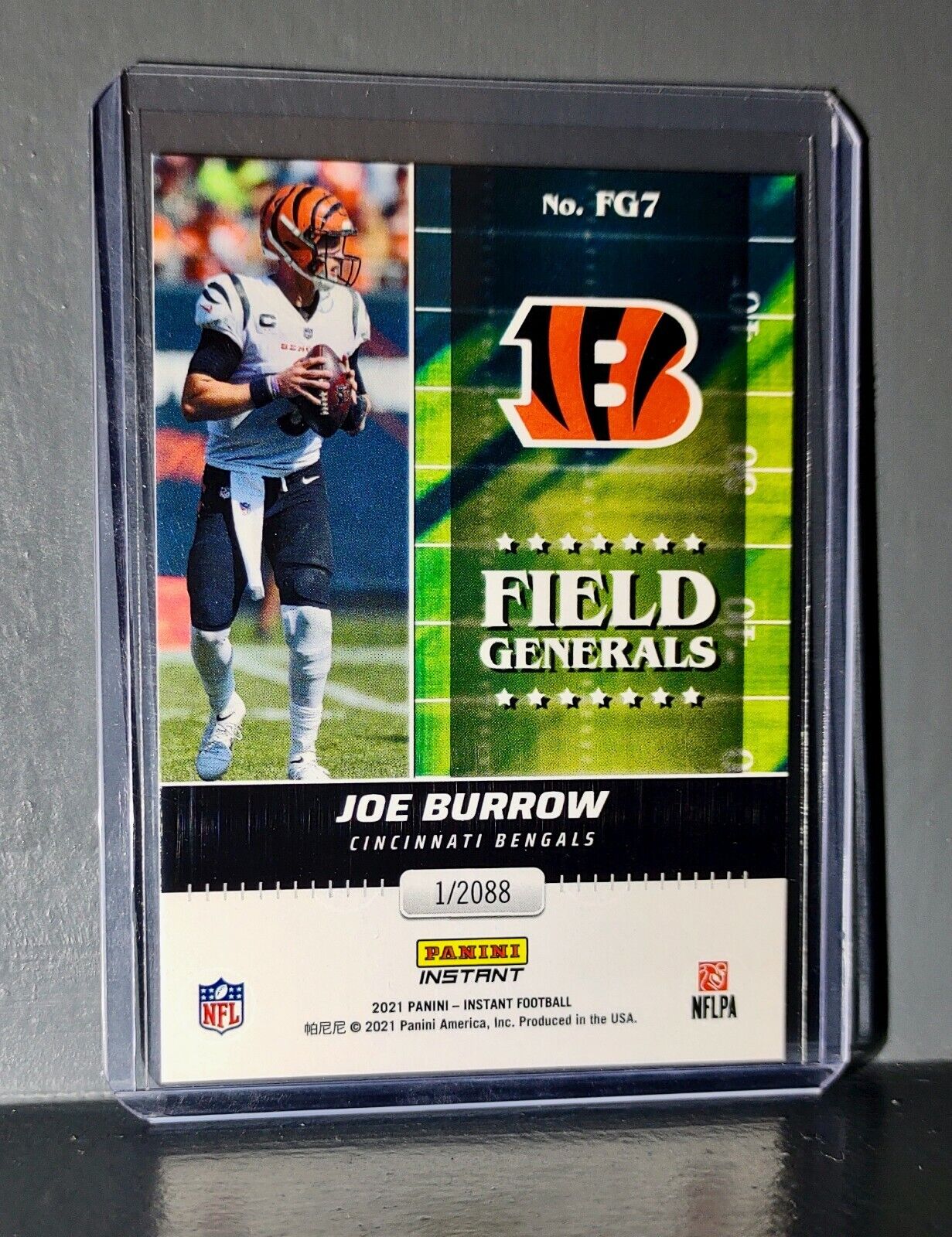 Joe Burrow 2021 Panini NFL Instant Field Generals #7 Rookie Card 1 of 2088