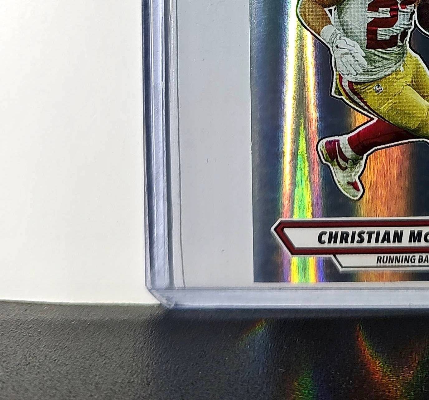 Christian McCaffrey 2025 Panini NFL #523 Foil Sticker 49ers