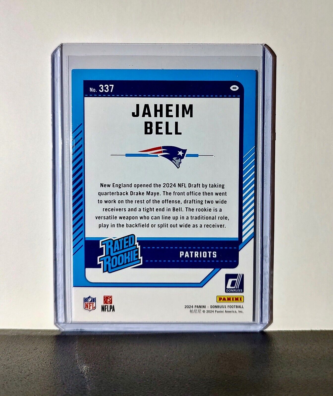 Jaheim Bell 2024 Panini Donruss NFL #337 Card New England Patriots