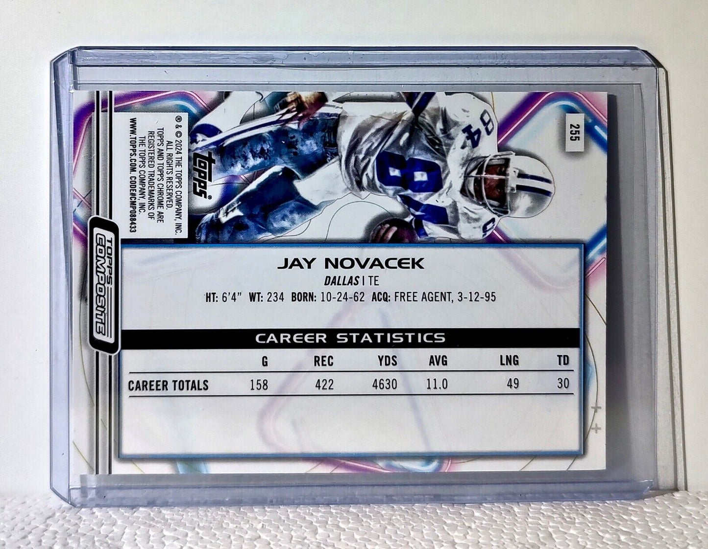 Jay Novacek 2023 Topps Chrome Cosmic NFL #255 Football Card Dallas Cowboys