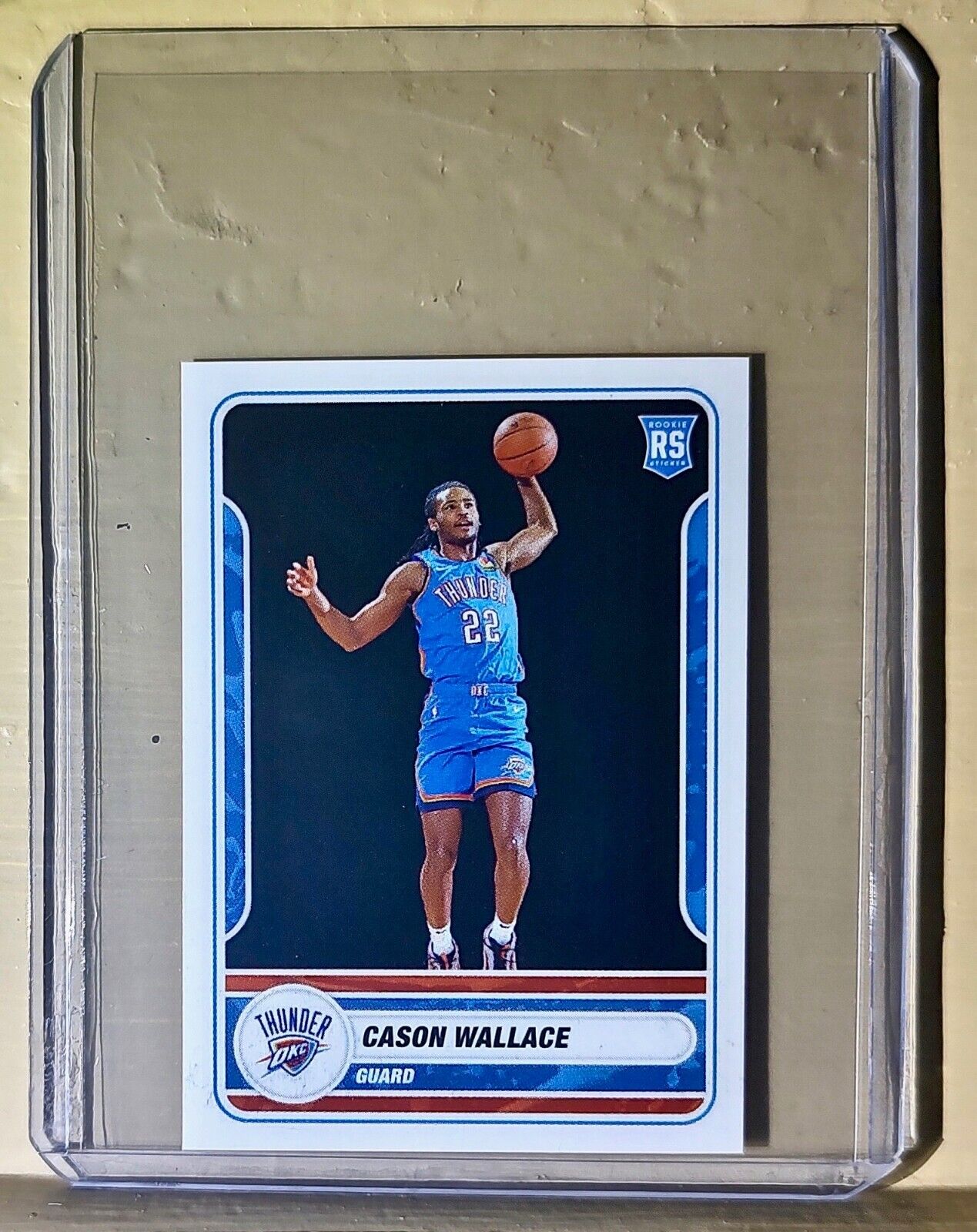 2023-24 Cason Wallace Panini NBA Basketball #418 Sticker Oklahoma City Thunder