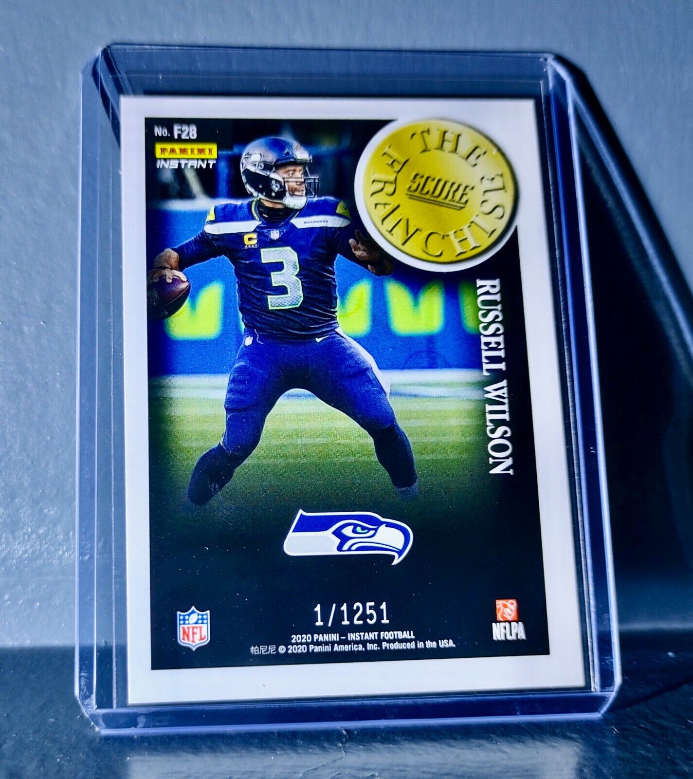 Russell Wilson 2020 Panini NFL Instant Score The Franchise #28 Card 1/1251