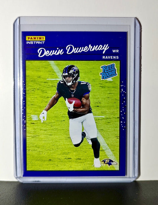 Devin Duvernay Rookie 2020 Panini NFL #32 Rated Rookie Card Baltimore Ravens