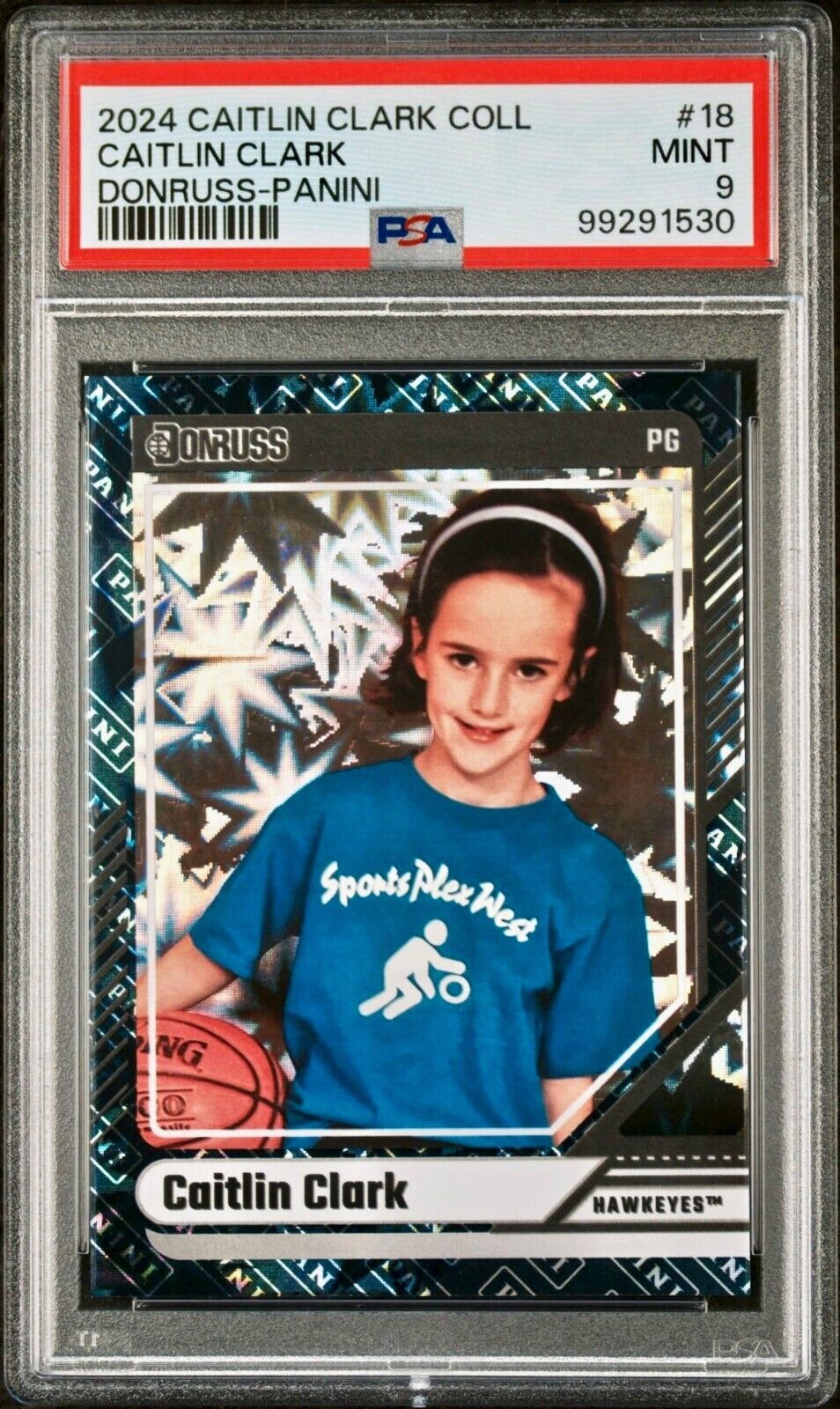 Caitlin Clark 2024 Panini Donruss Parallel #18 Basketball Card PSA 9 Mint