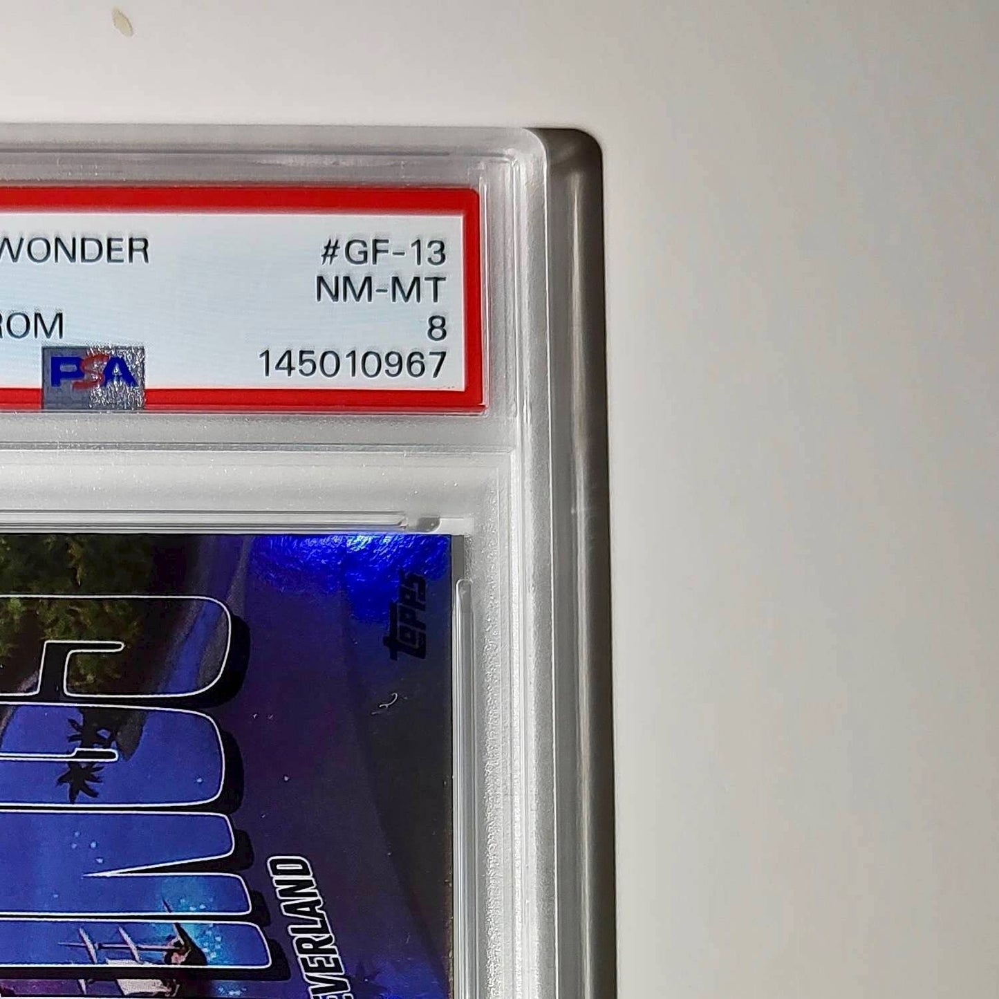 Neverland 2025 Topps Disney Wonder #GF-13 Greetings From Card Peter Pan PSA 8