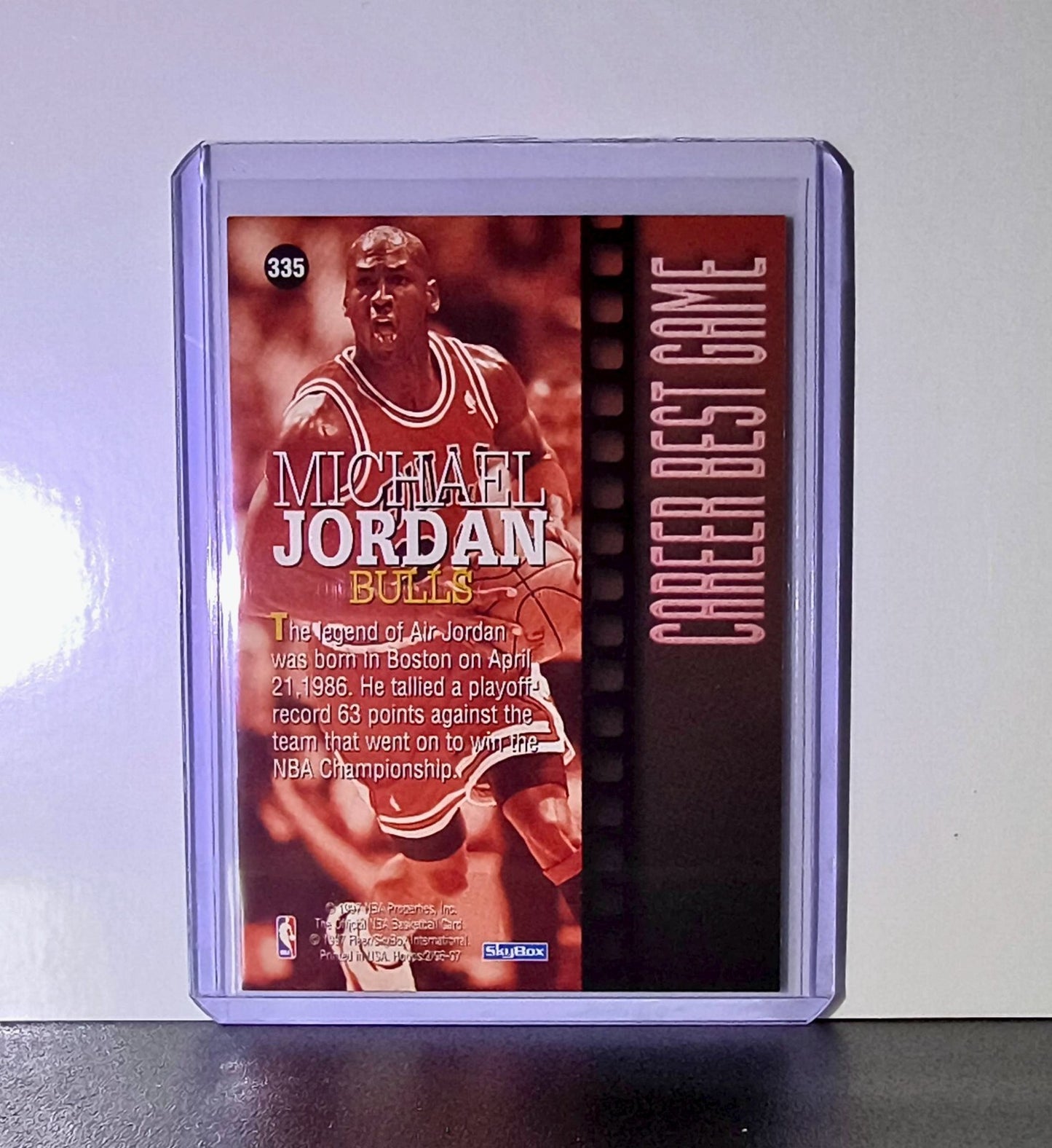 Michael Jordan 1996-97 Hoops Career Best Game #335 Basketball Card Chicago Bulls