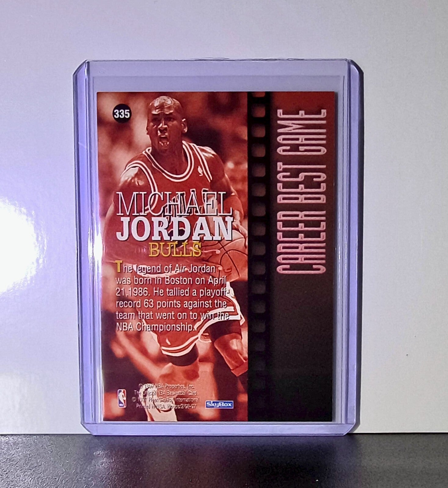 Michael Jordan 1996-97 Hoops Career Best Game #335 Basketball Card Chicago Bulls