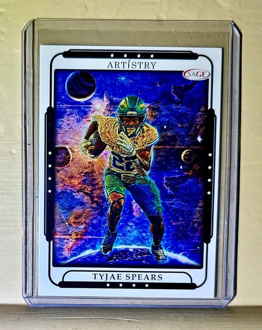 Tyjae Spears 2023 SAGE NFL Artistry Football #118 Card