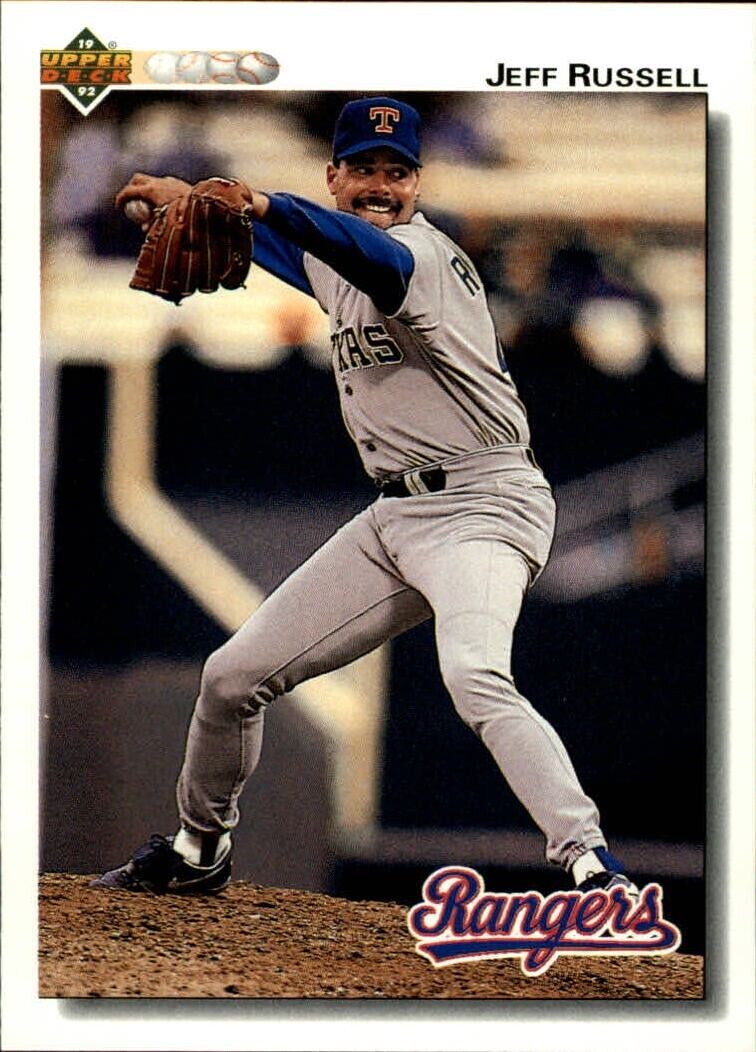 Jeff Russell 1992 Upper Deck MLB #695 Baseball Card Texas Rangers