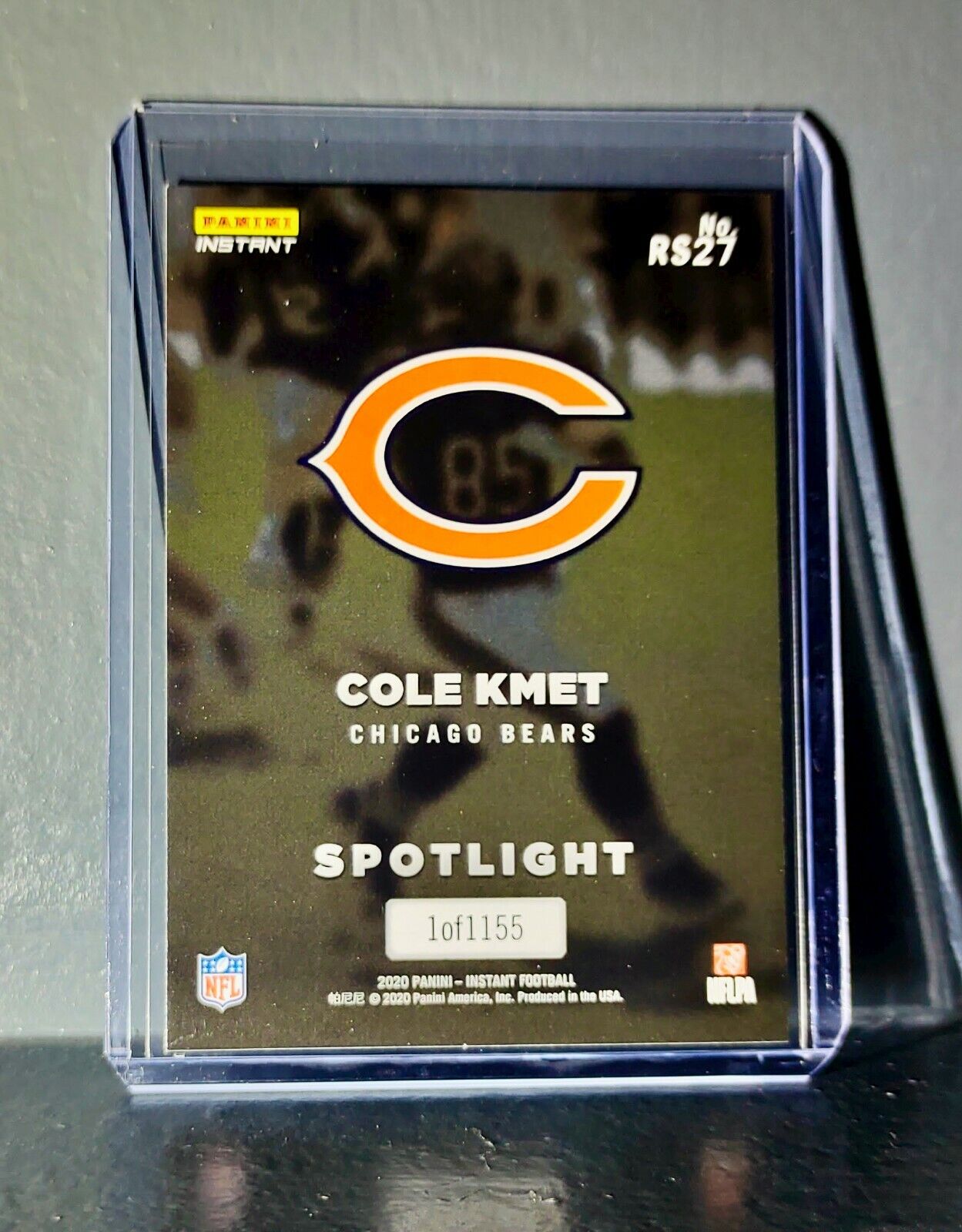 Cole Kmet 2020 Panini NFL Rookie Spotlight #27 Football Card 1 of 1155