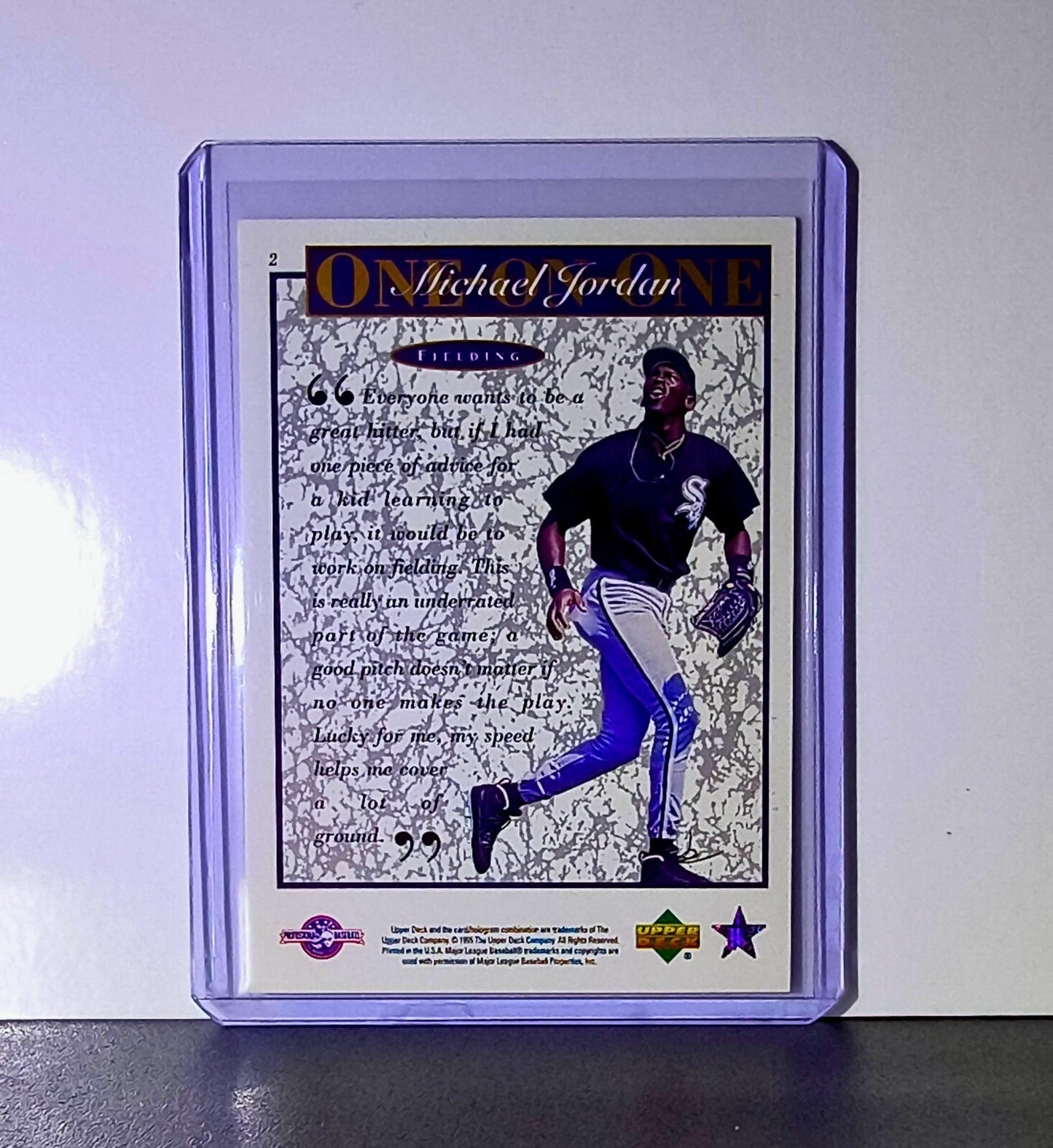 Michael Jordan 1995 Upper Deck Minors #2 Baseball Card Birmingham Barons