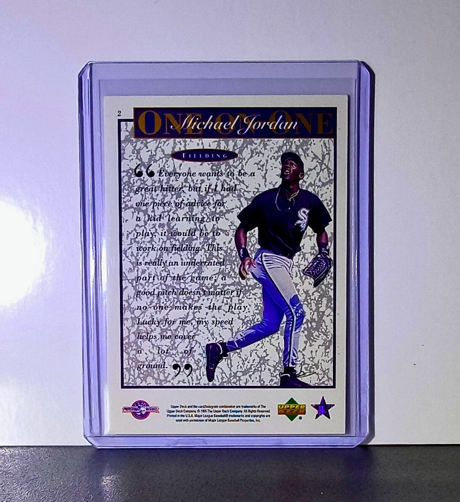 Michael Jordan 1995 Upper Deck Minors #2 Baseball Card Birmingham Barons
