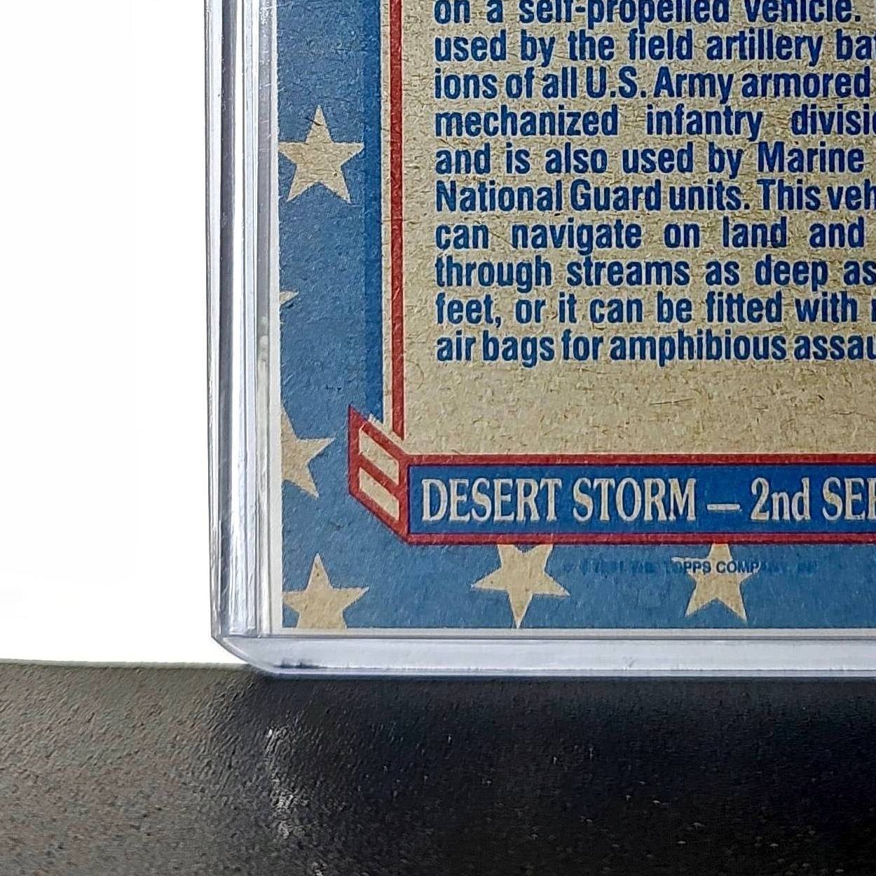 M-109 Howitzer 1991 Topps Desert Storm #107 Card