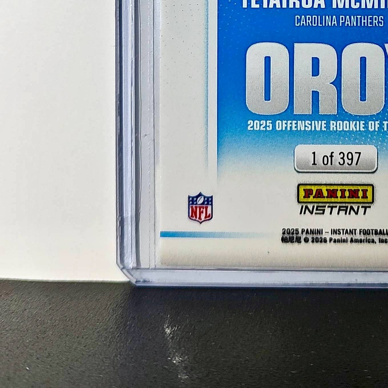 Tetairoa McMillan Rookie 2025 Panini NFL Offensive Rookie of the Year 1 of 397