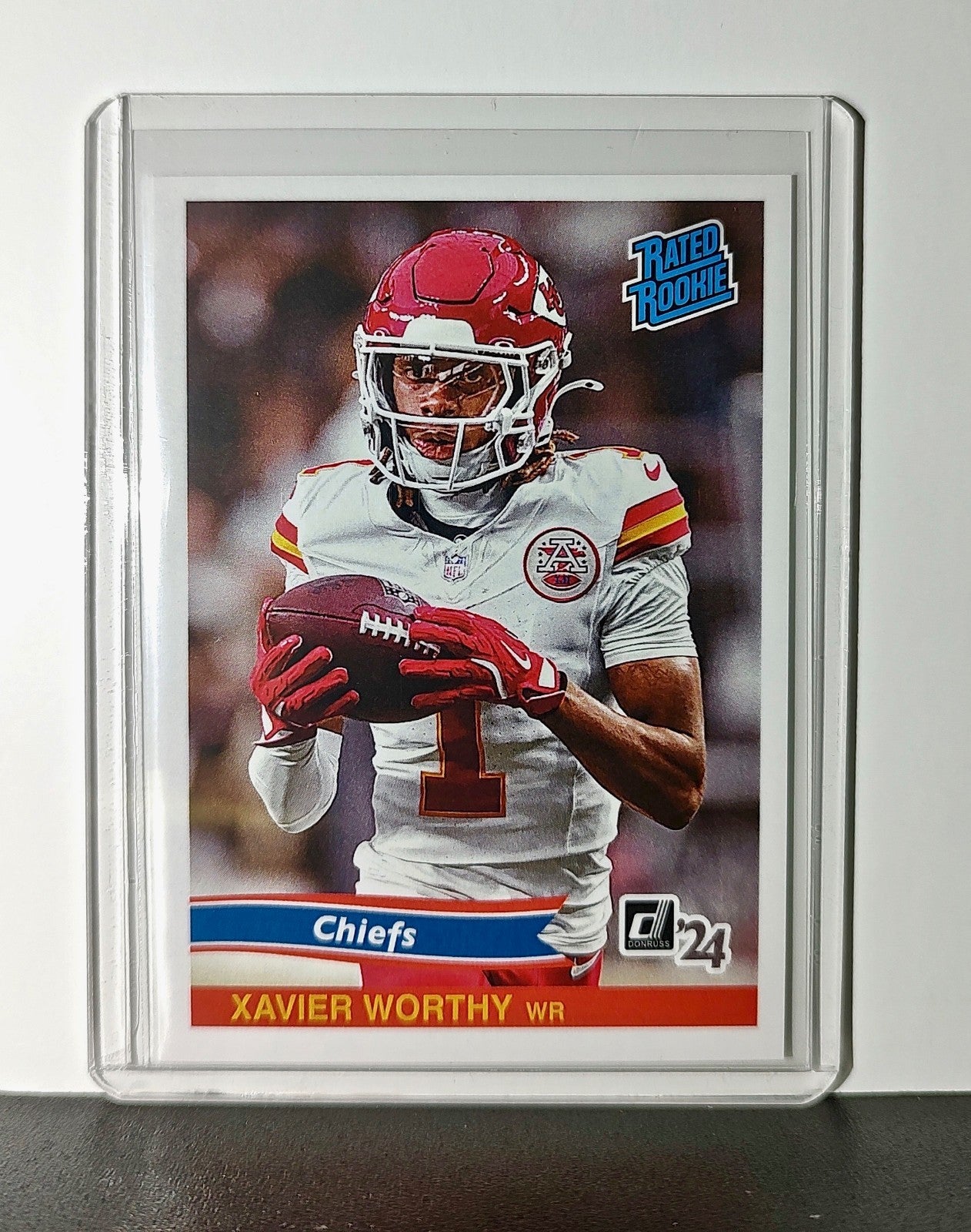 Xavier Worthy Rookie 2024 Panini Rated Rookie Retro NFL #23 KC Chiefs 1 of 890